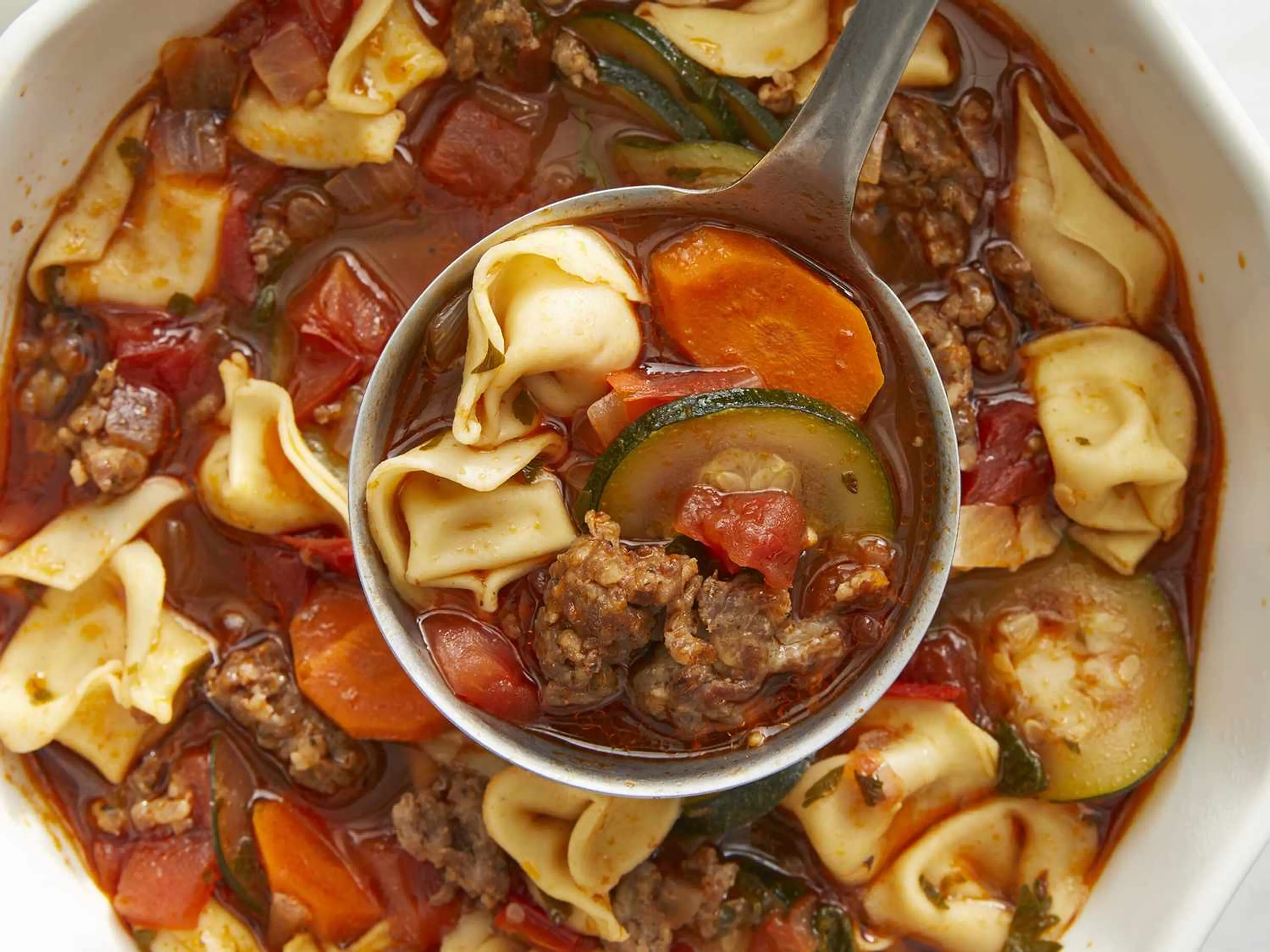 Stovetop Italian Sausage Soup with Tortellini