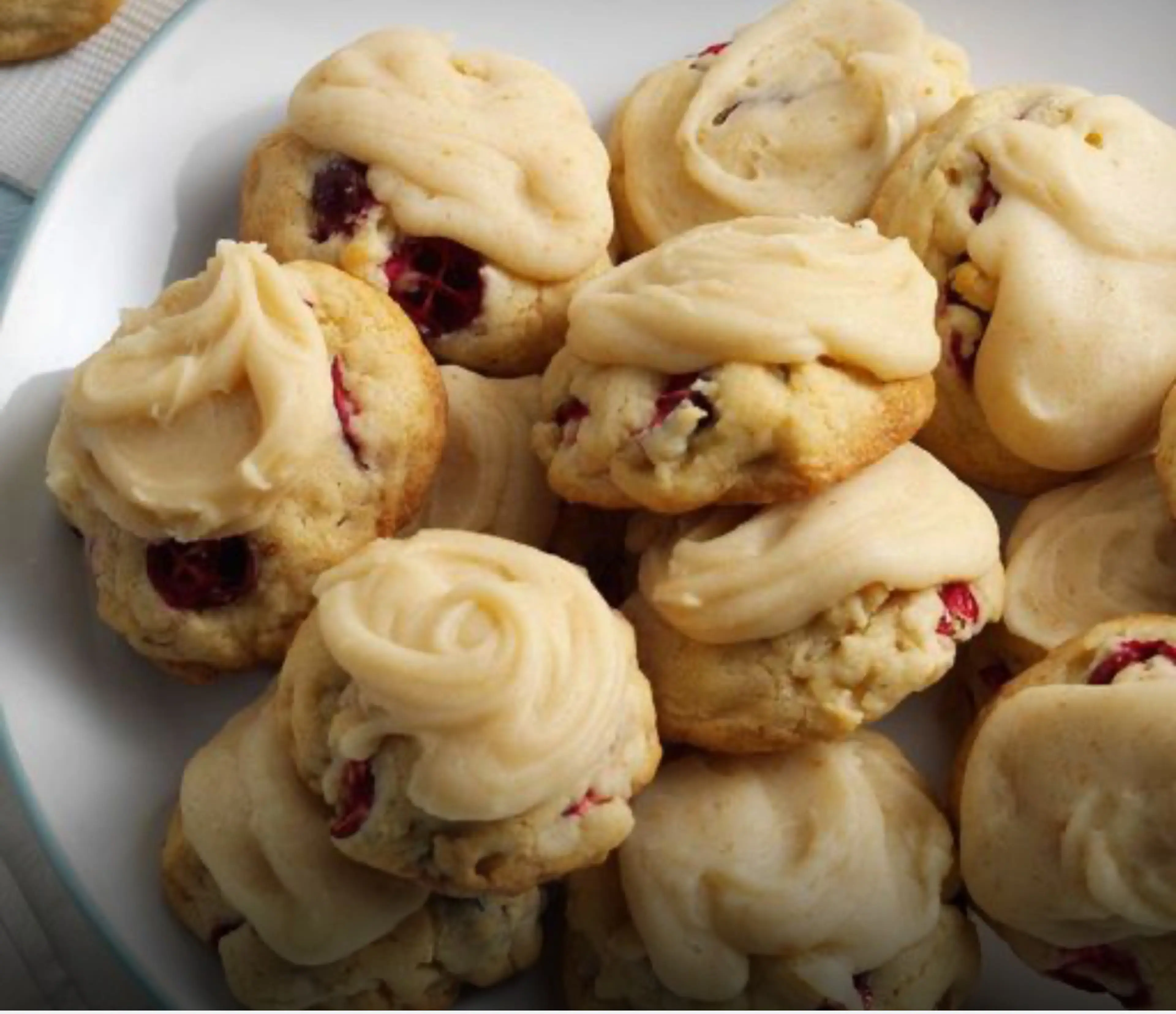 Frosted Cranberry Drop Cookies