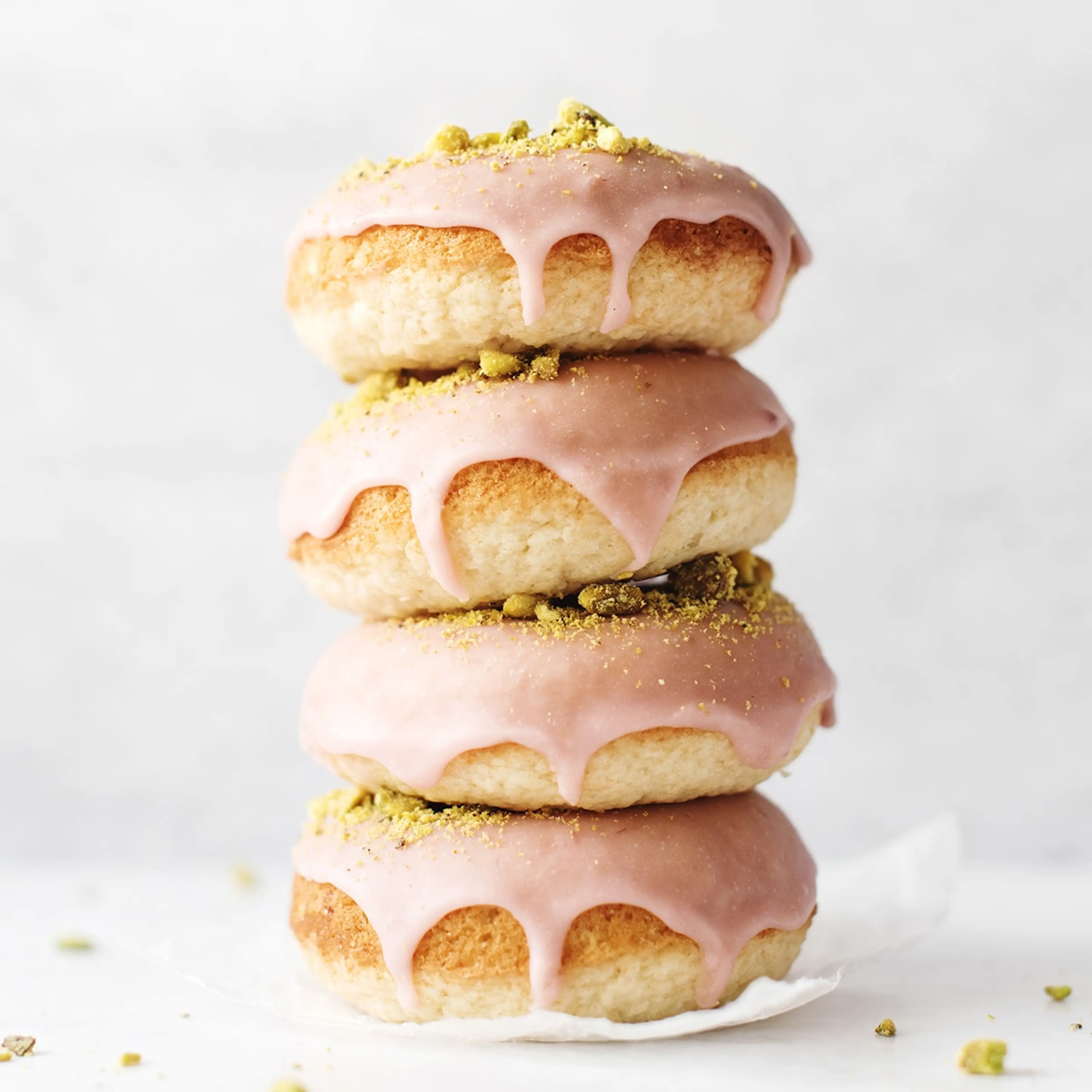 Raspberry Pistachio Donuts