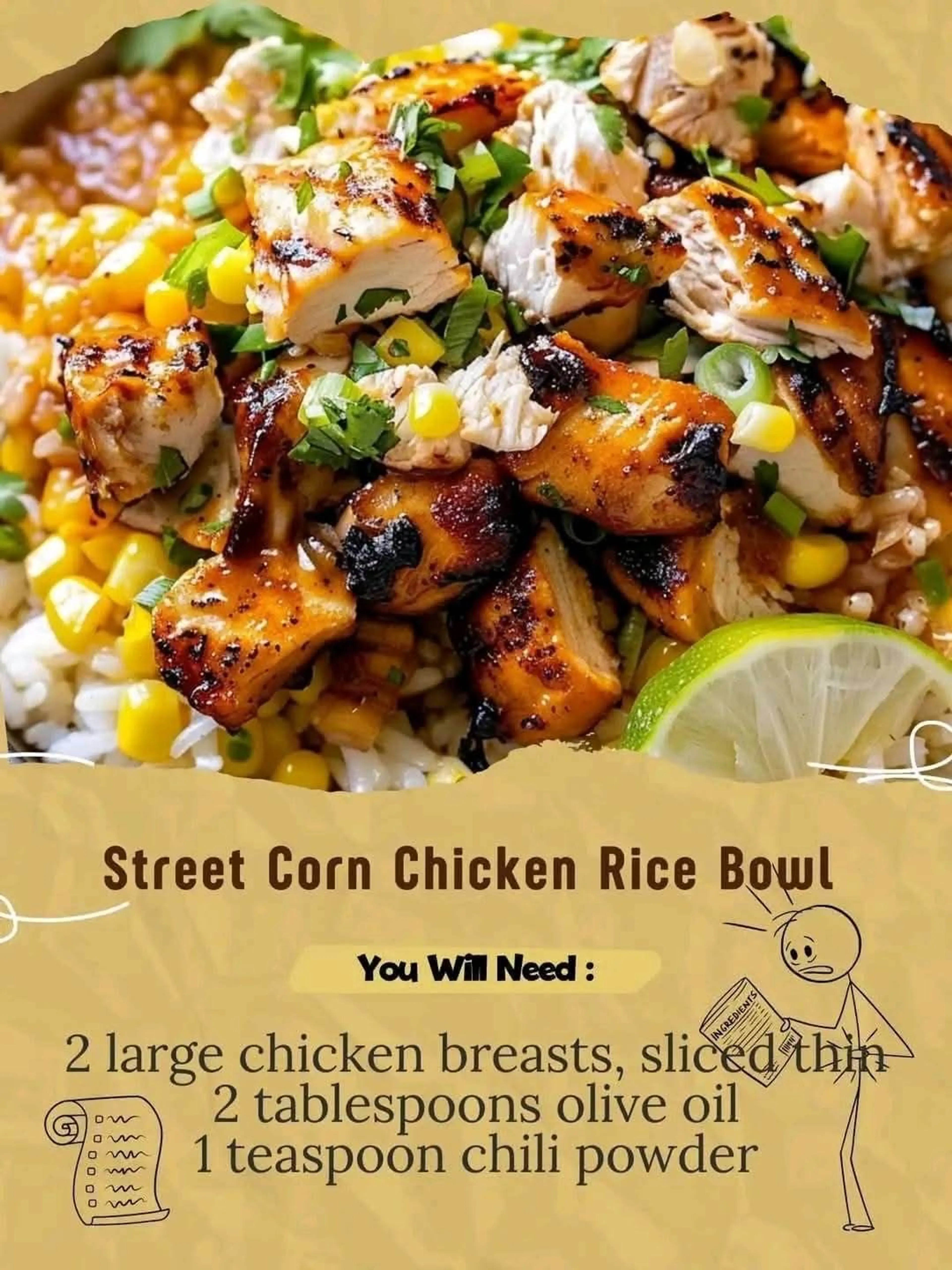 Street Corn Chicken Rice Bowl