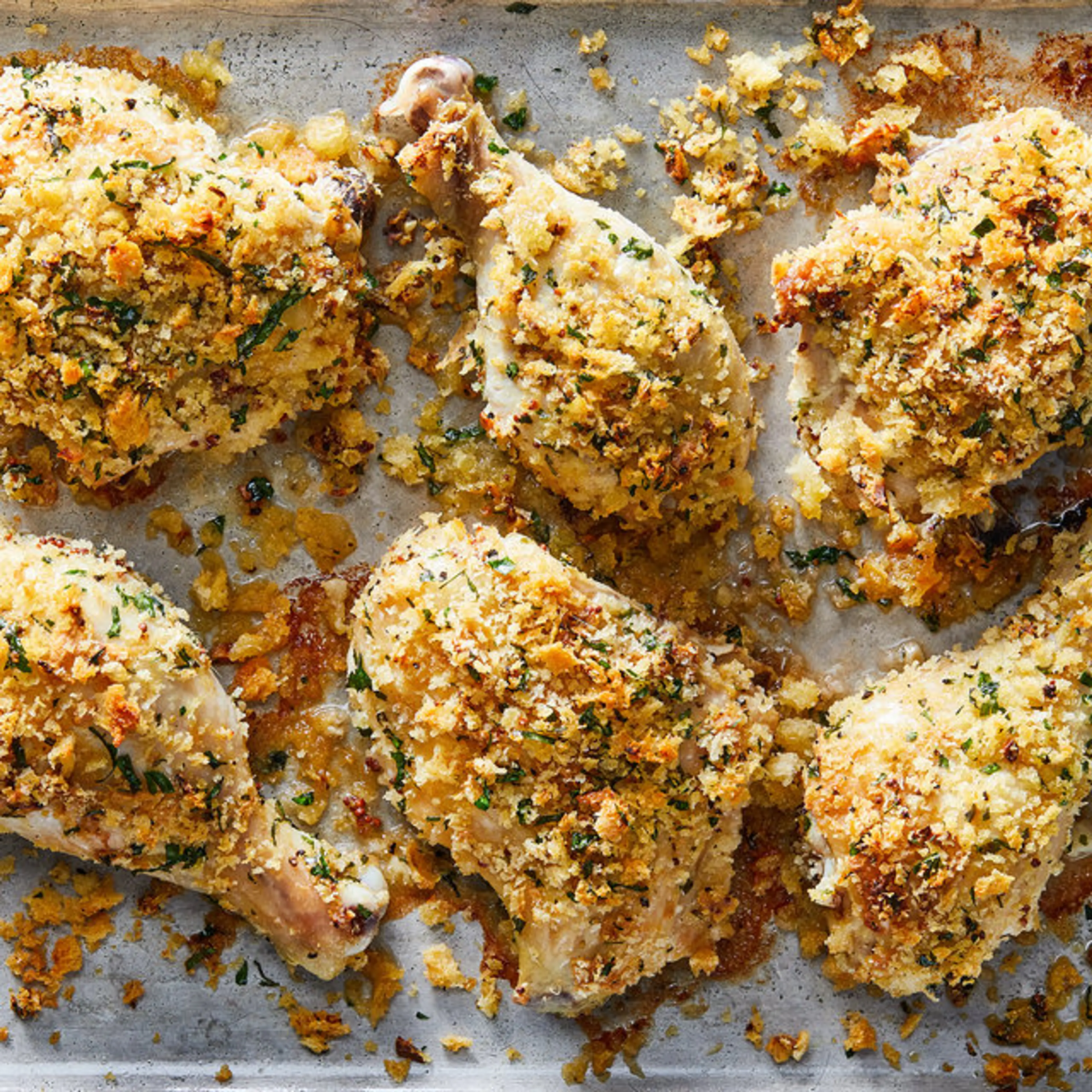 Baked Mustard-Herb Chicken Legs