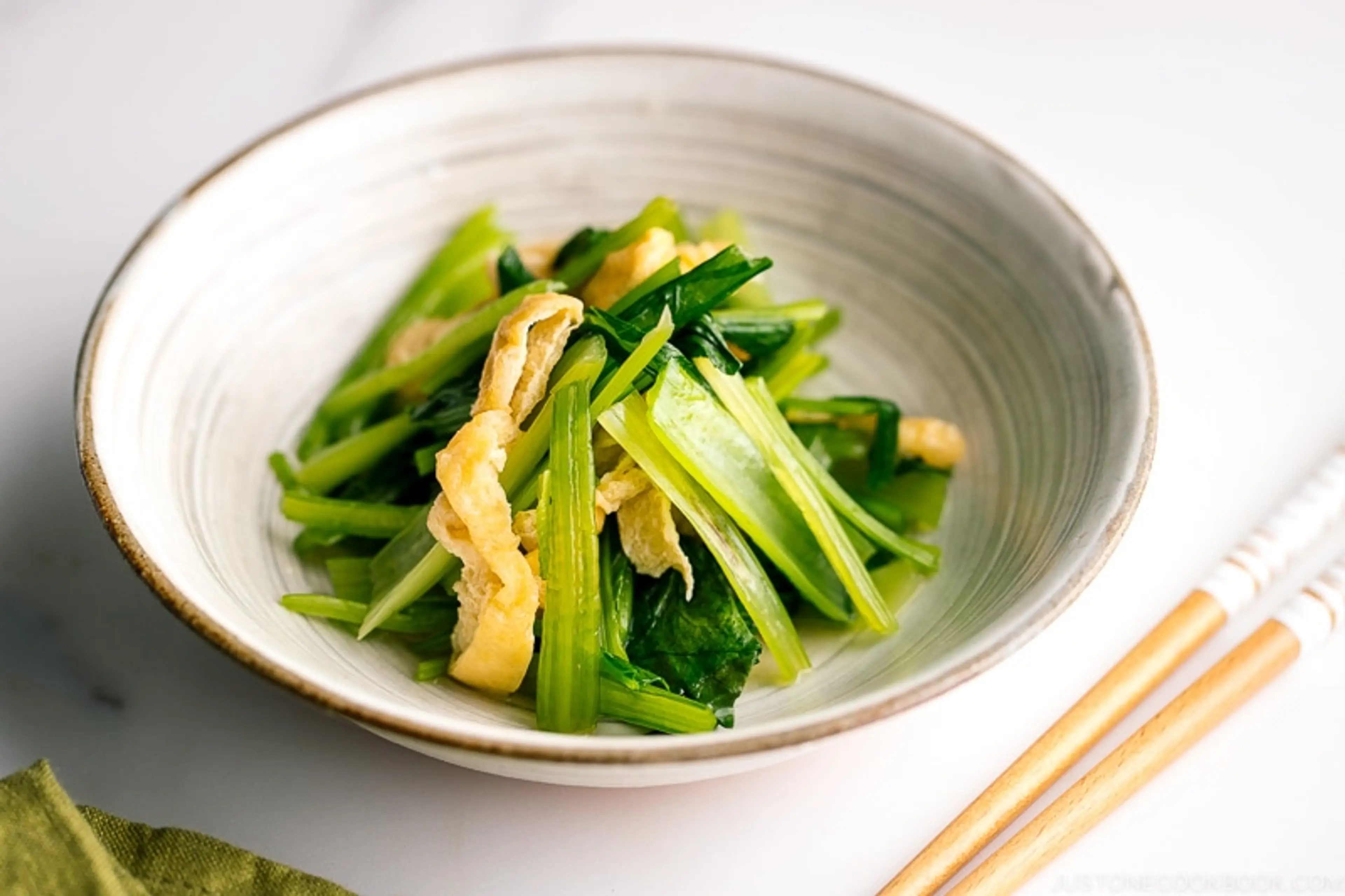 Simmered Fried Tofu and Greens