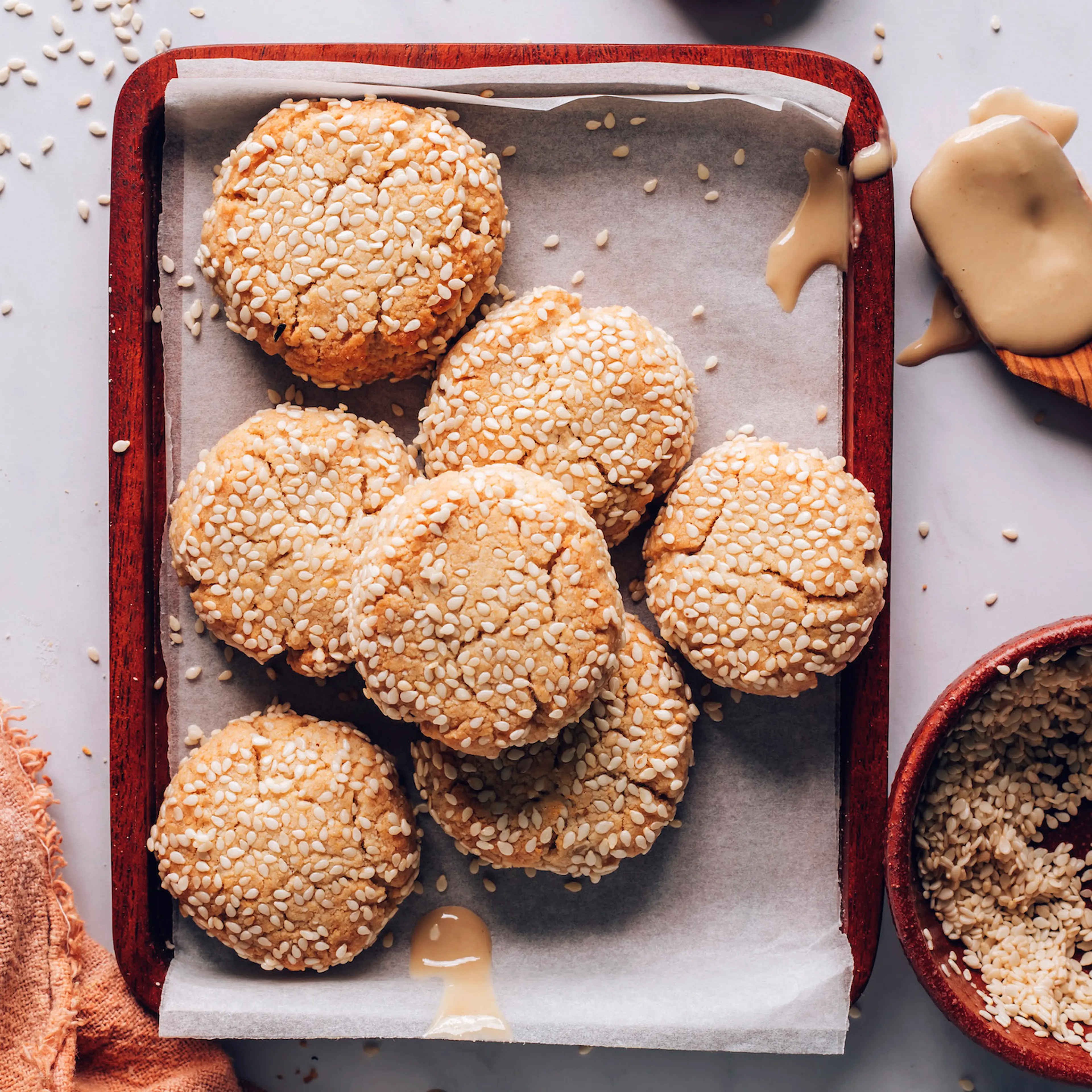 Easy Tahini Cookies (Vegan + GF)