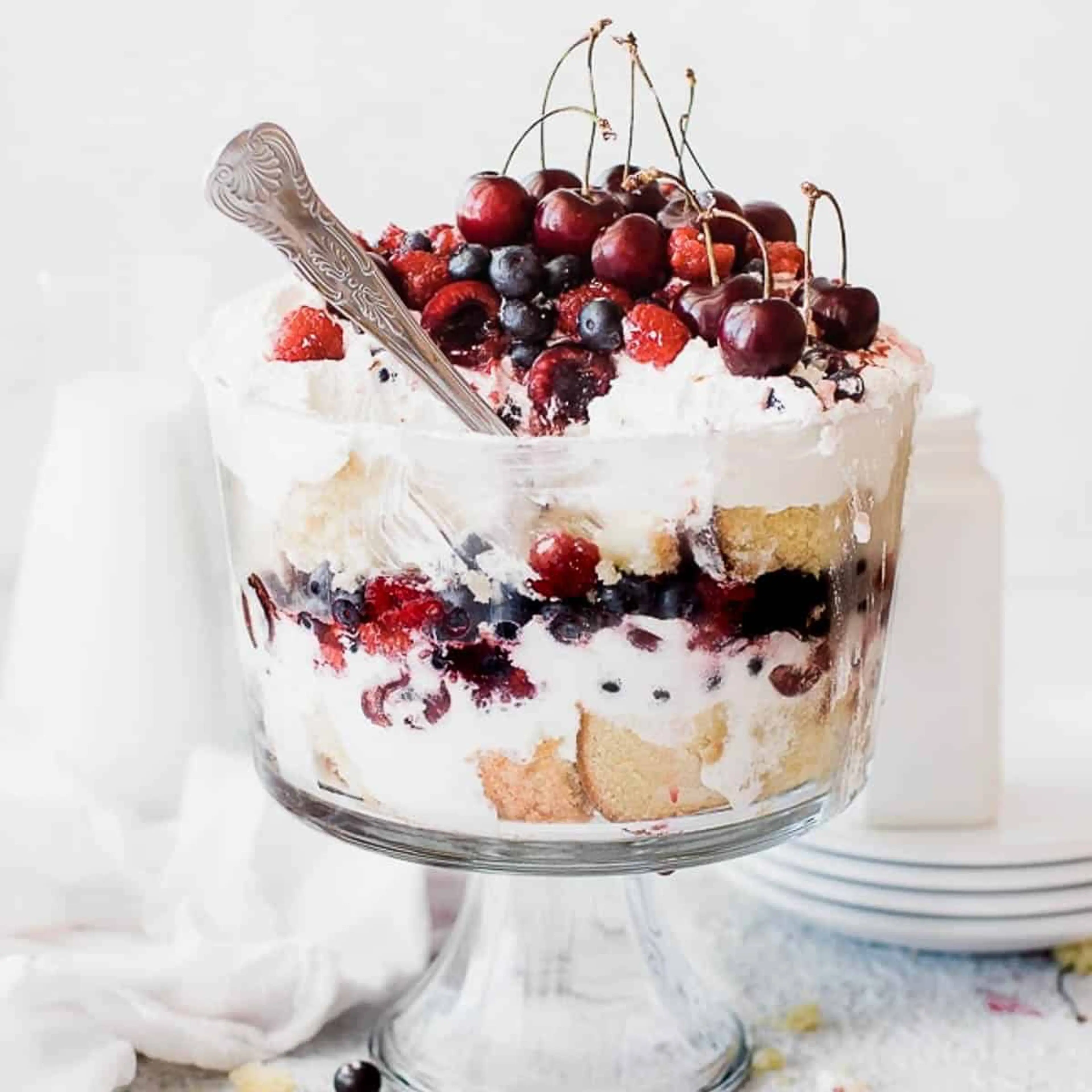 Red, White, and Blue Berry Trifle