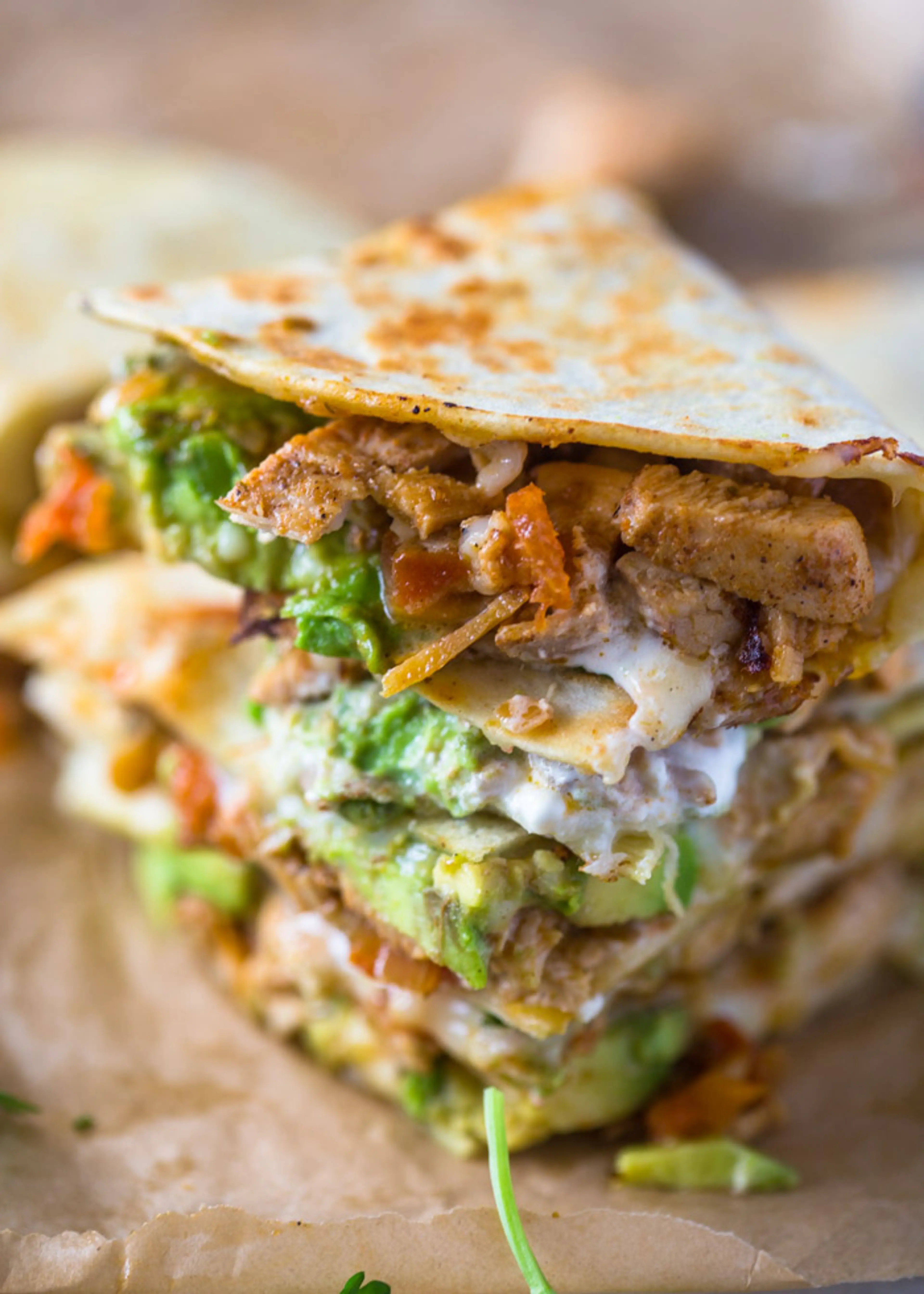 Chicken Avocado Quesadillas