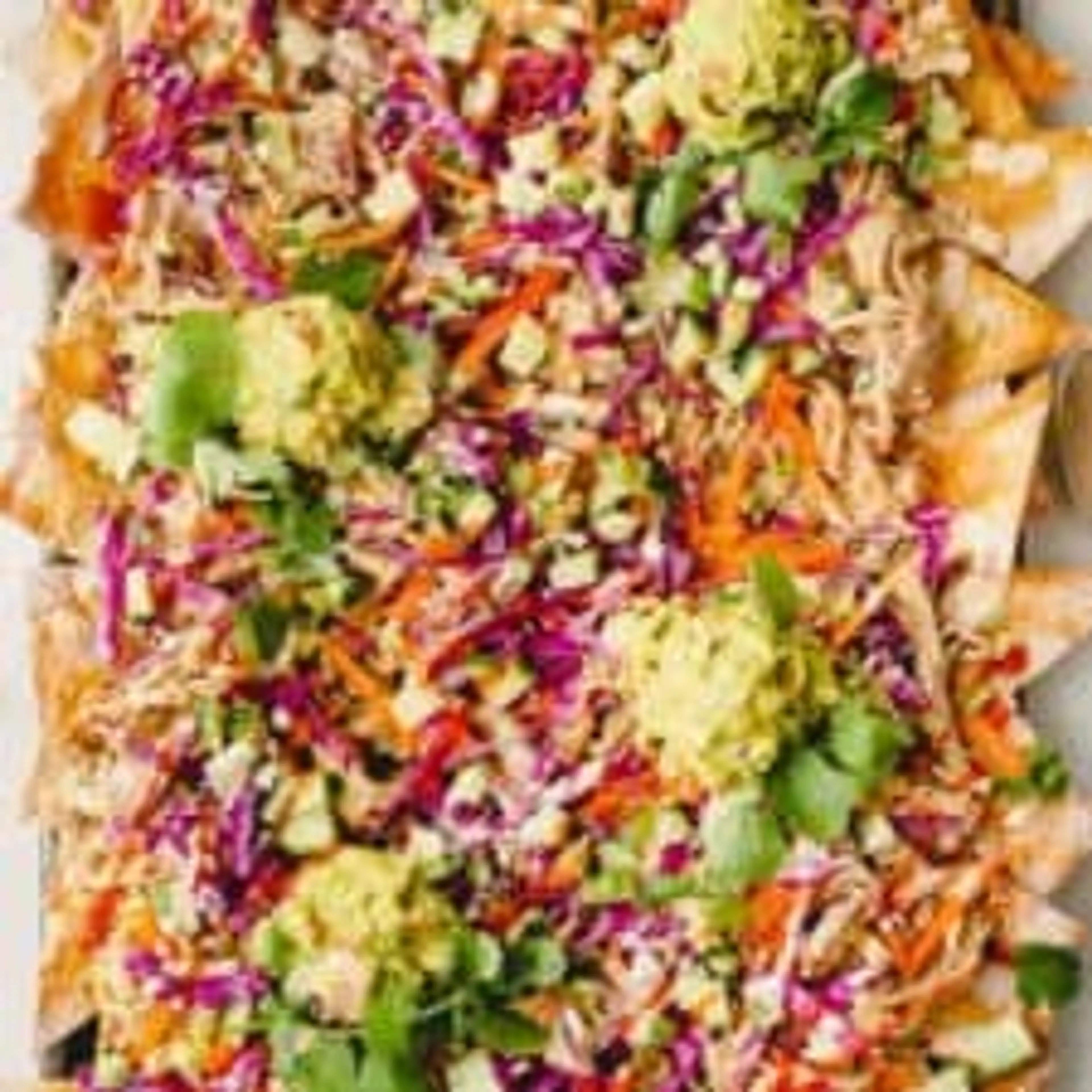 Asian Chicken Wonton Nachos