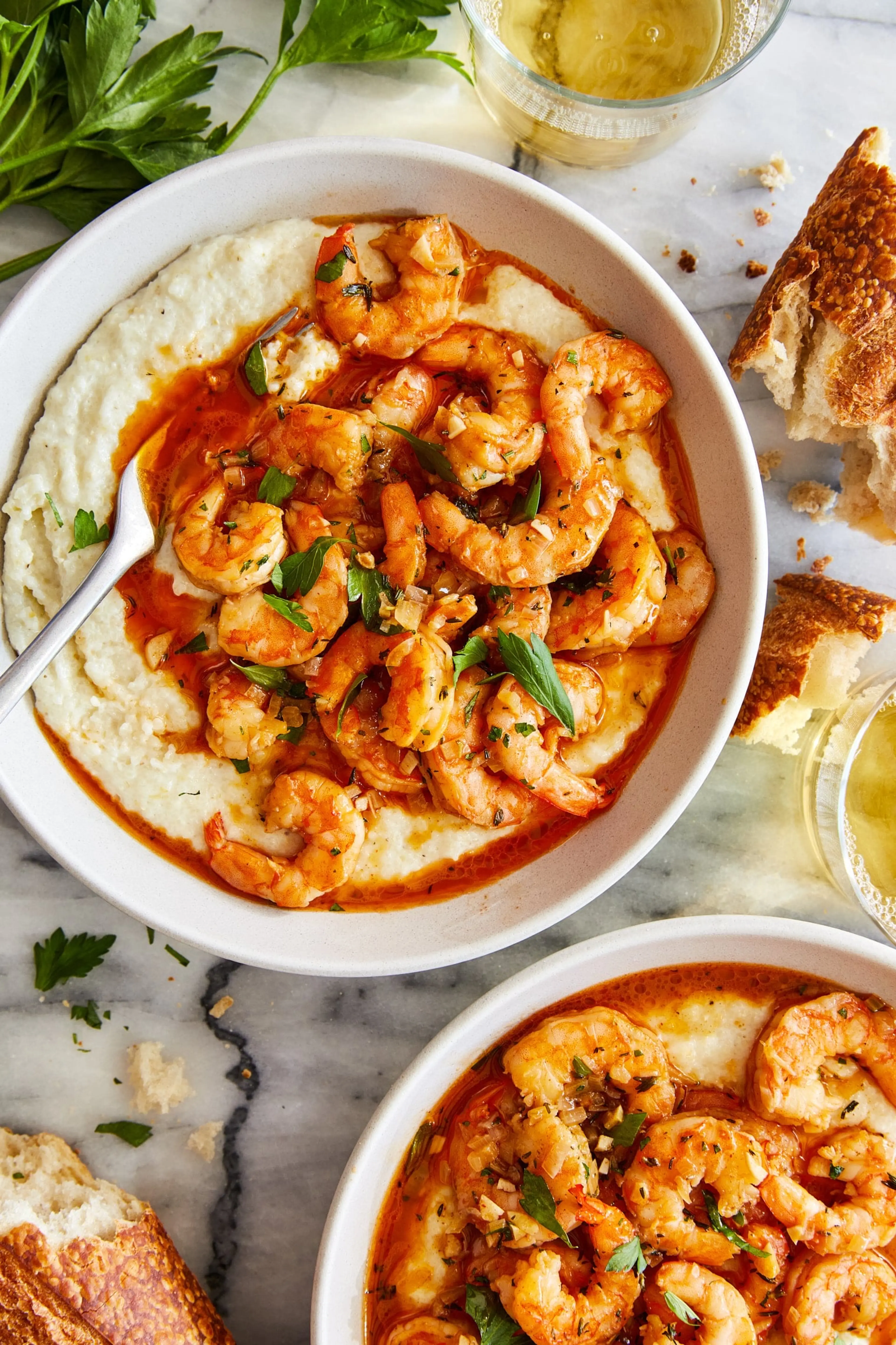 Garlic Butter Shrimp and Grits