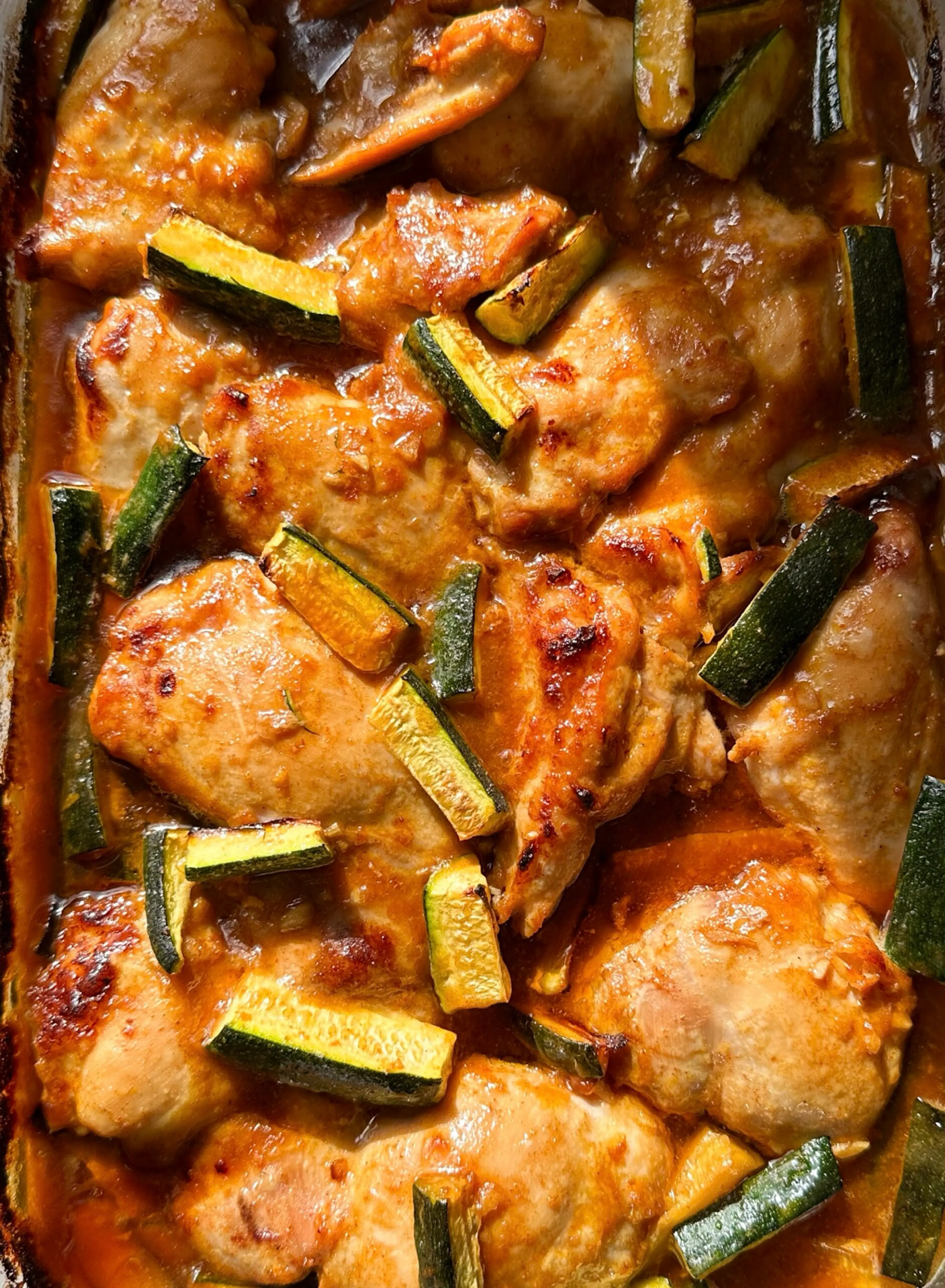 One-Pan Sticky Sesame Chicken & Zucchini