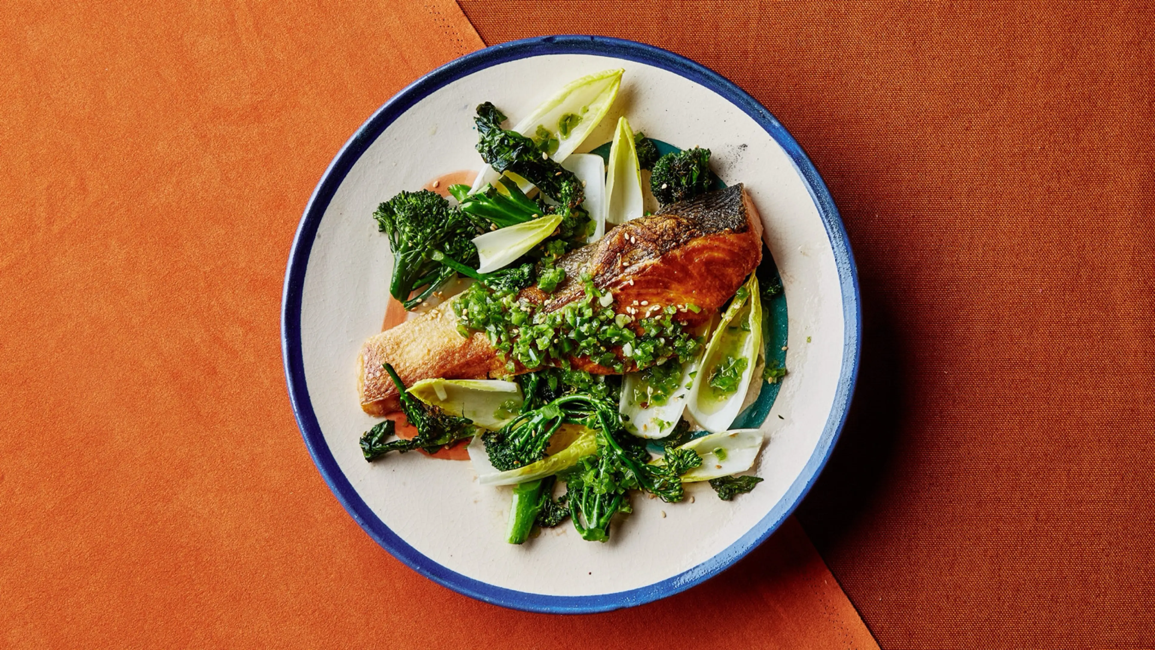 Salmon and Broccolini