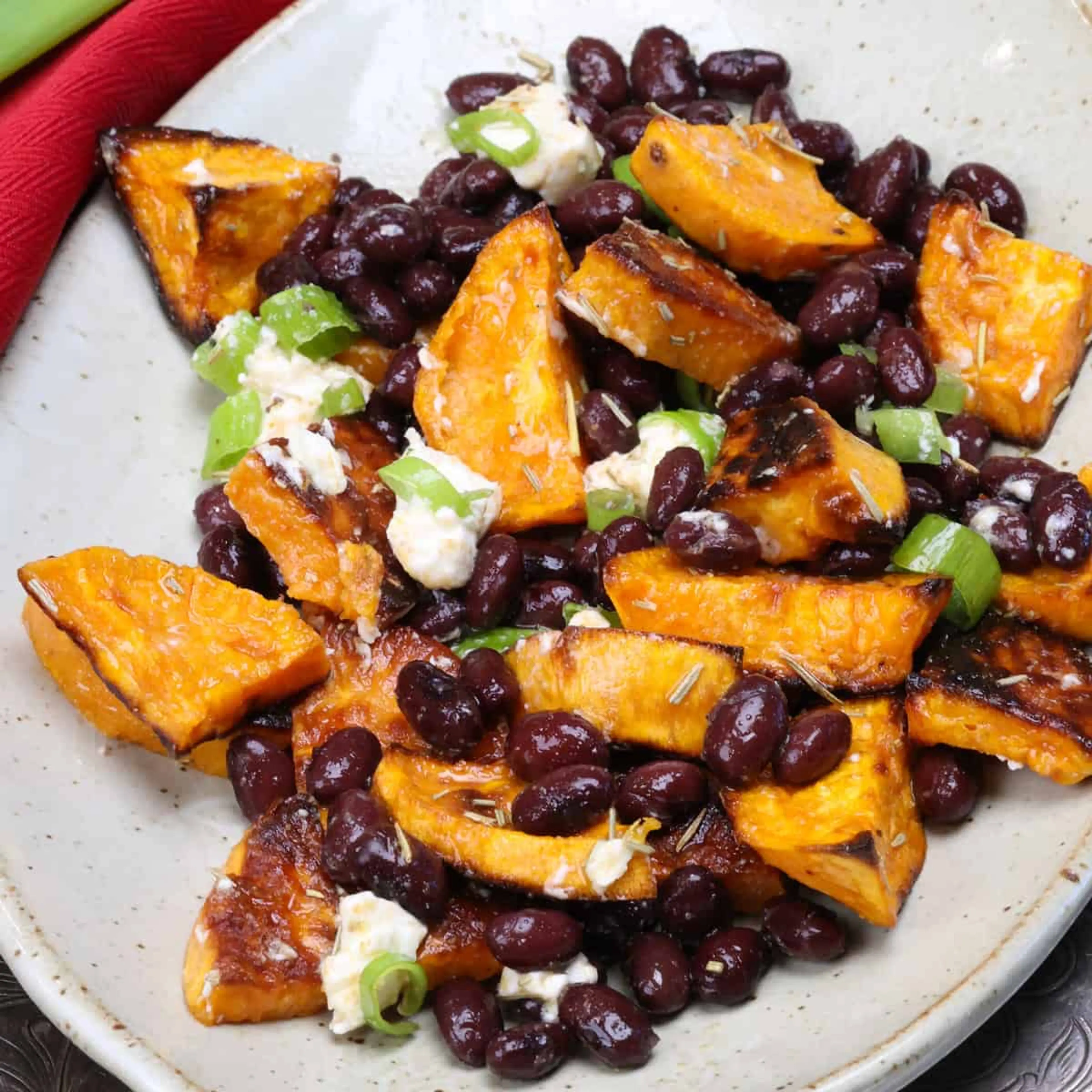 Sweet Potato And Black Bean Salad For One