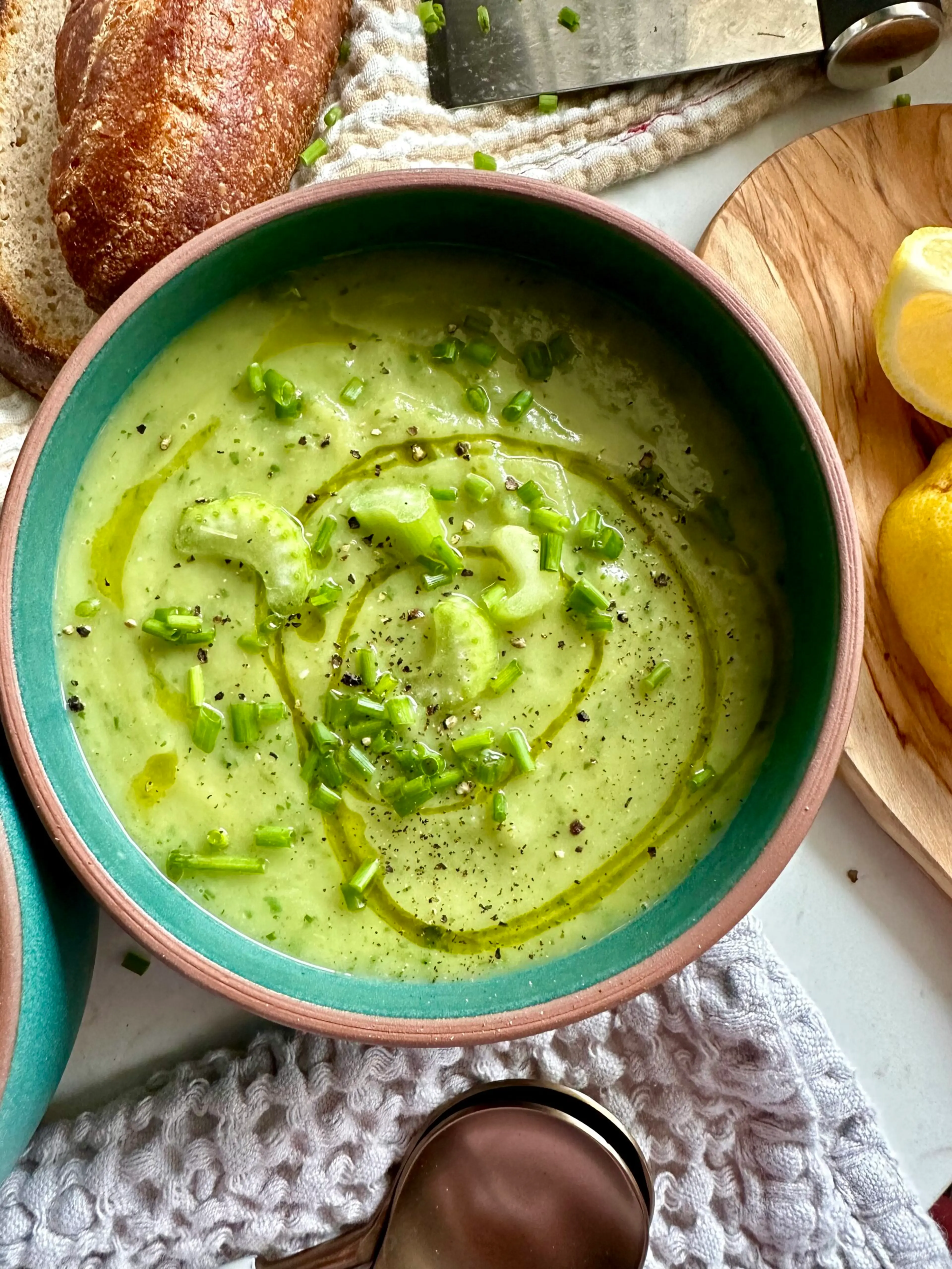 Healthy + Creamy Celery Soup