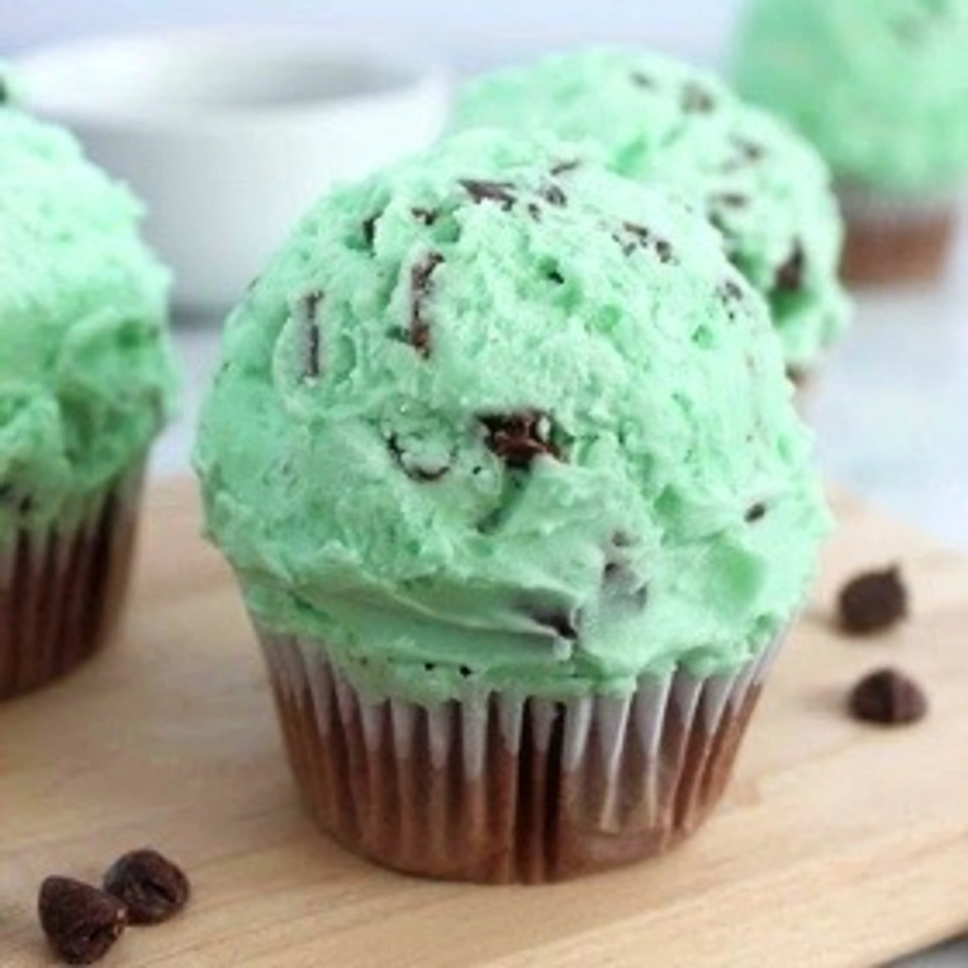 Mint Chocolate Chip Cupcakes