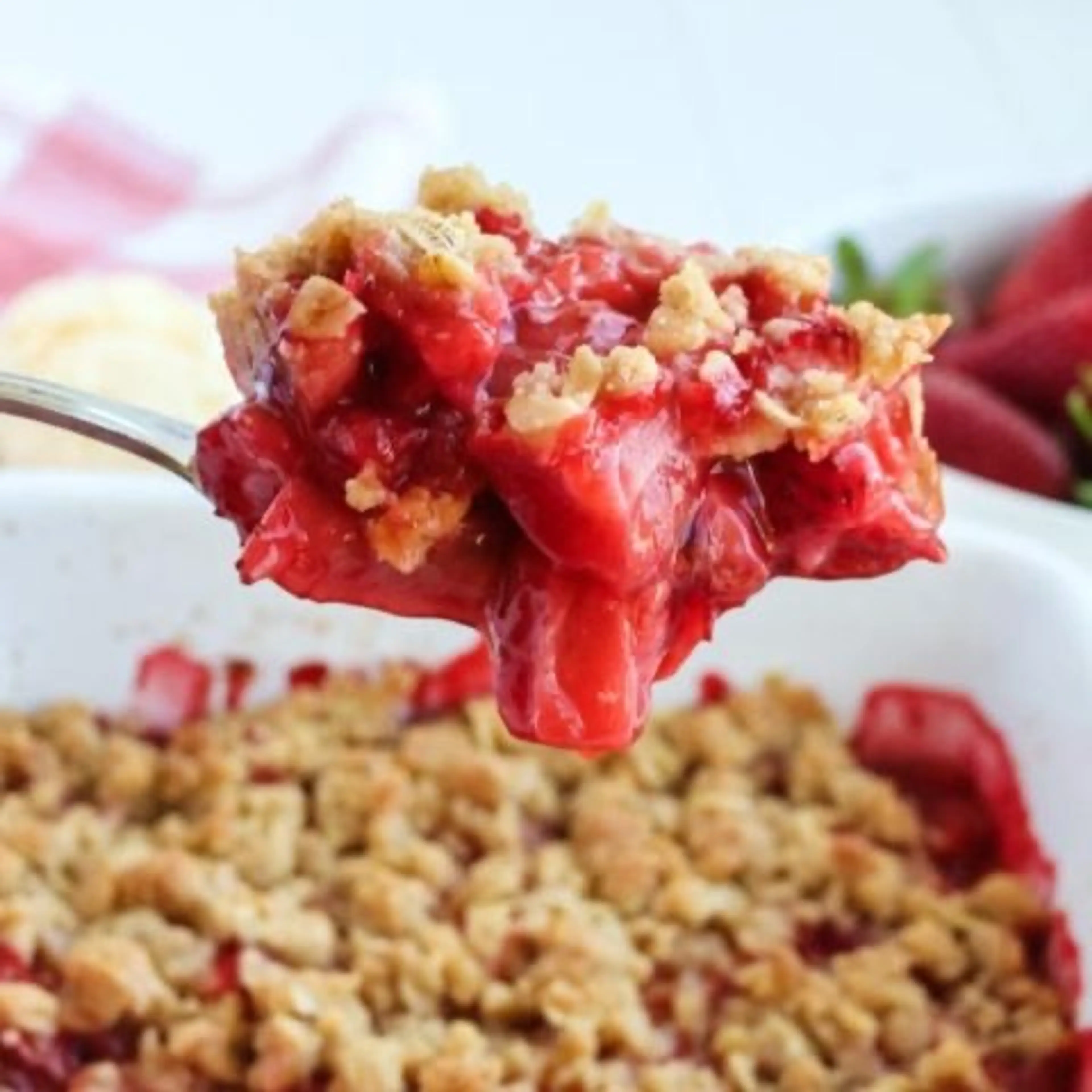 Fresh Homemade Strawberry Crisp