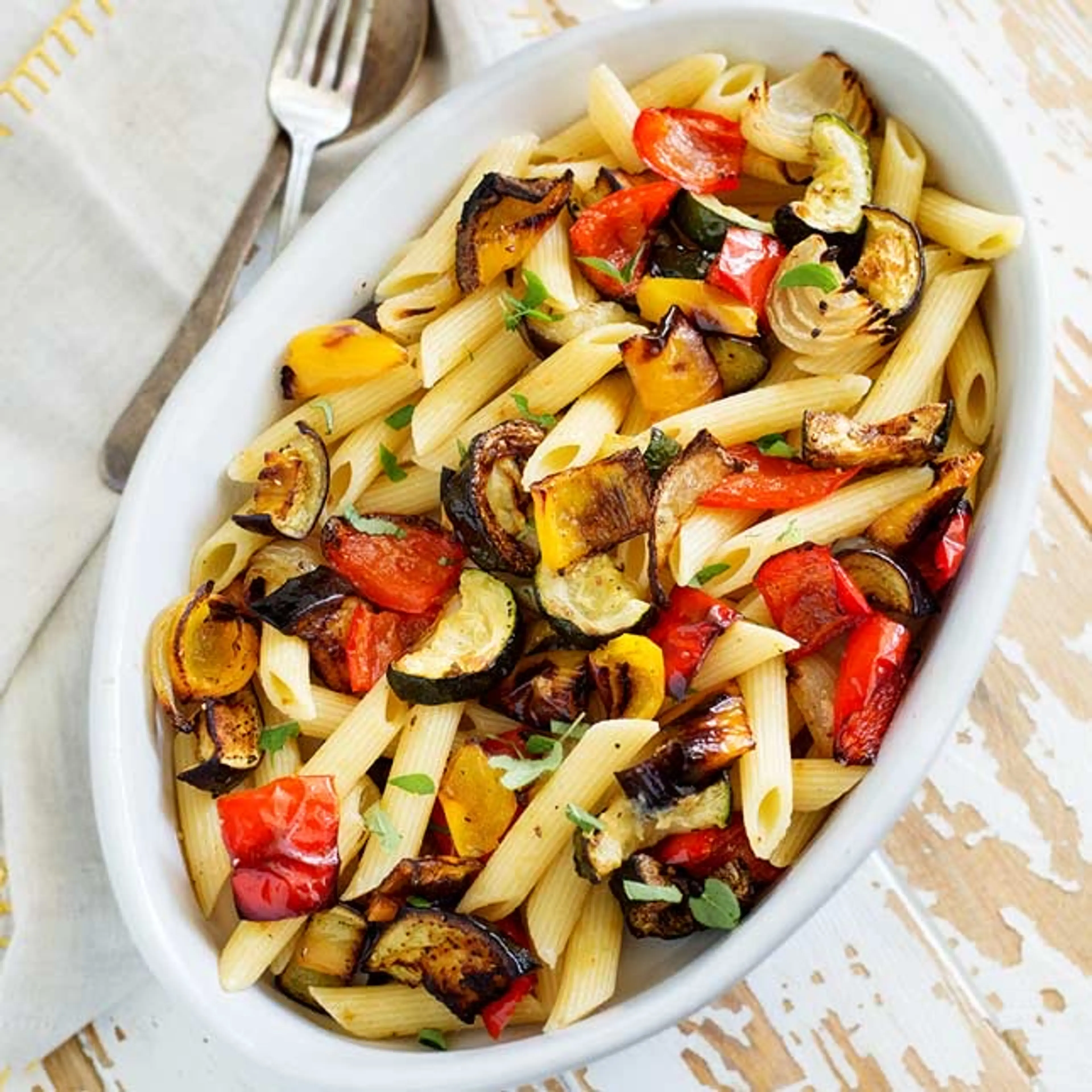 Mediterranean Roasted Vegetable Pasta Recipe