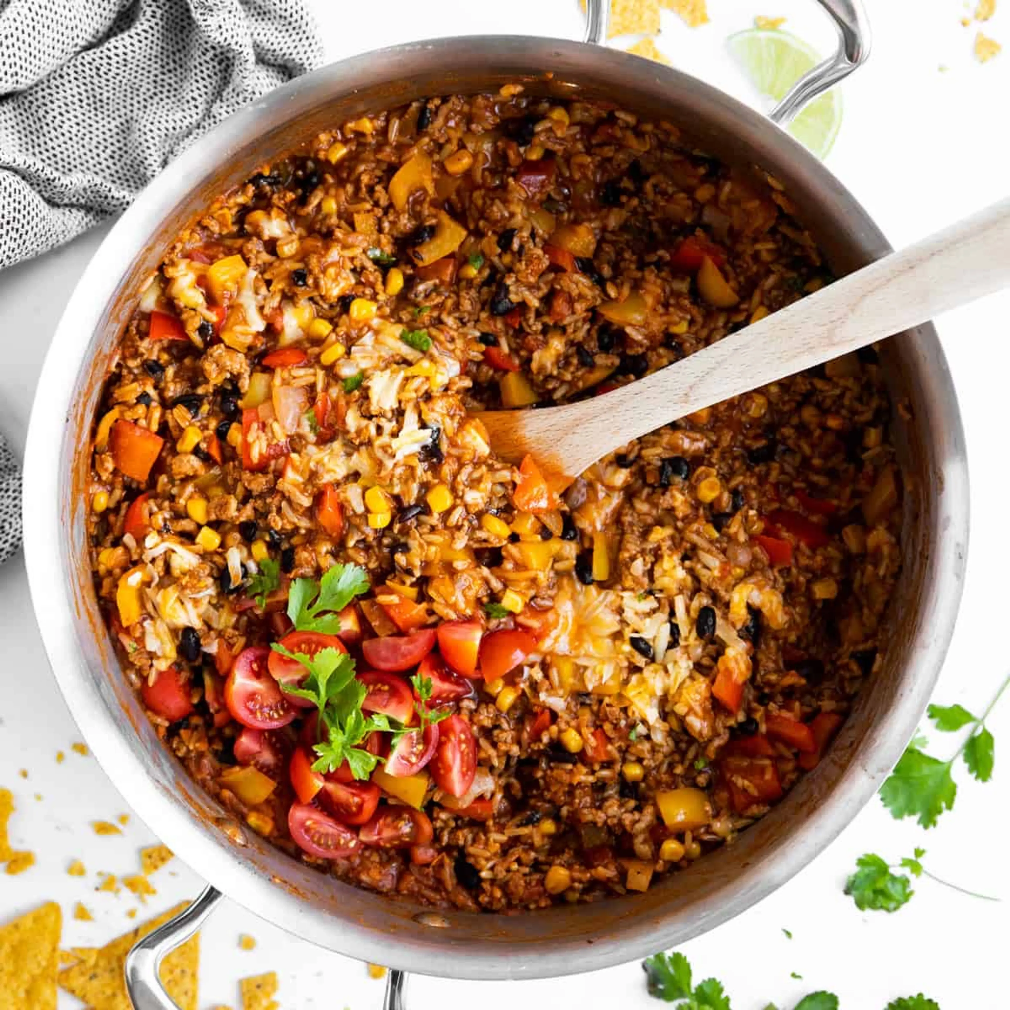 Mexican Beef and Rice Skillet