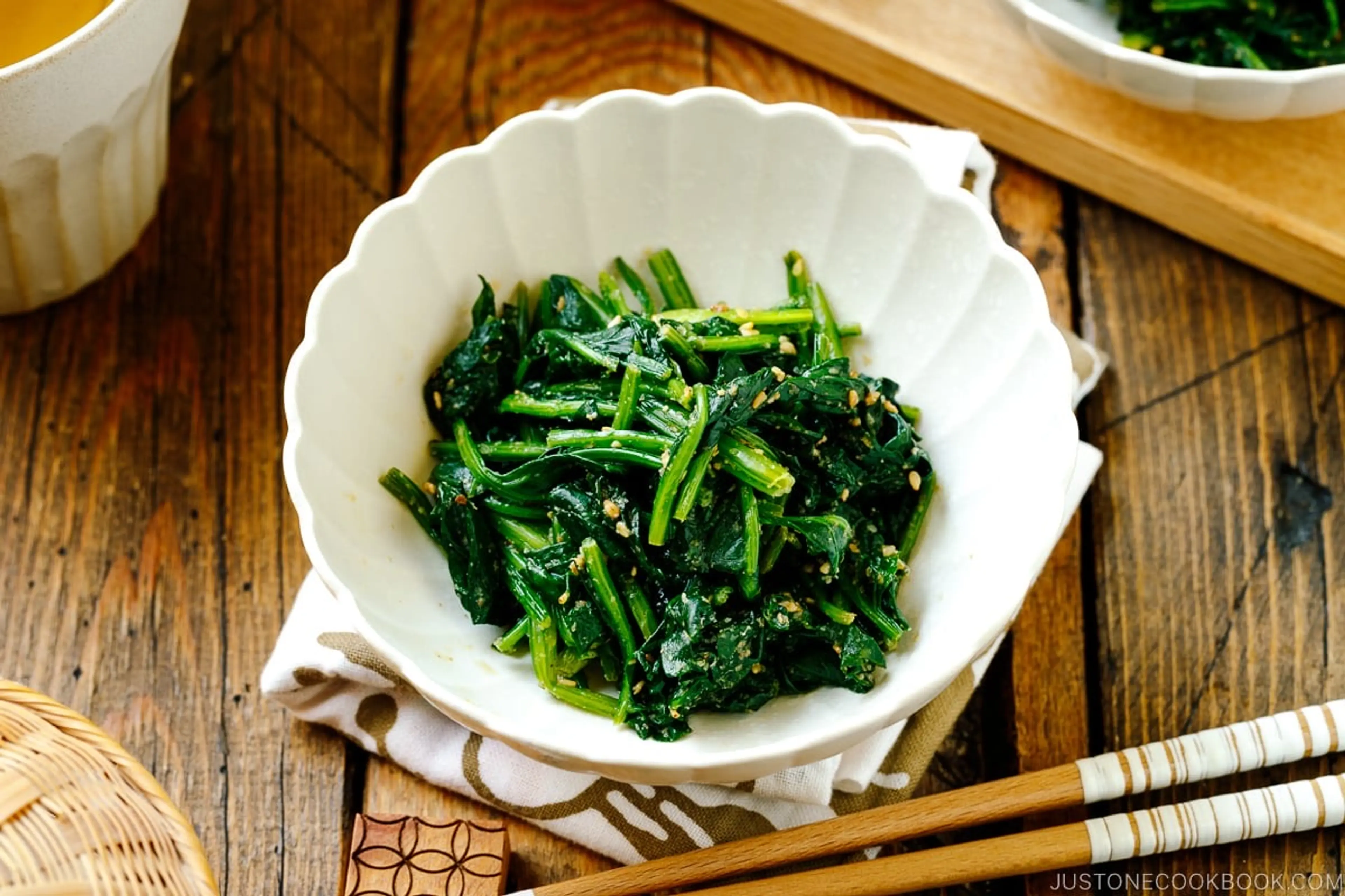 Japanese Spinach Salad with Sesame Dressing (Gomaae)