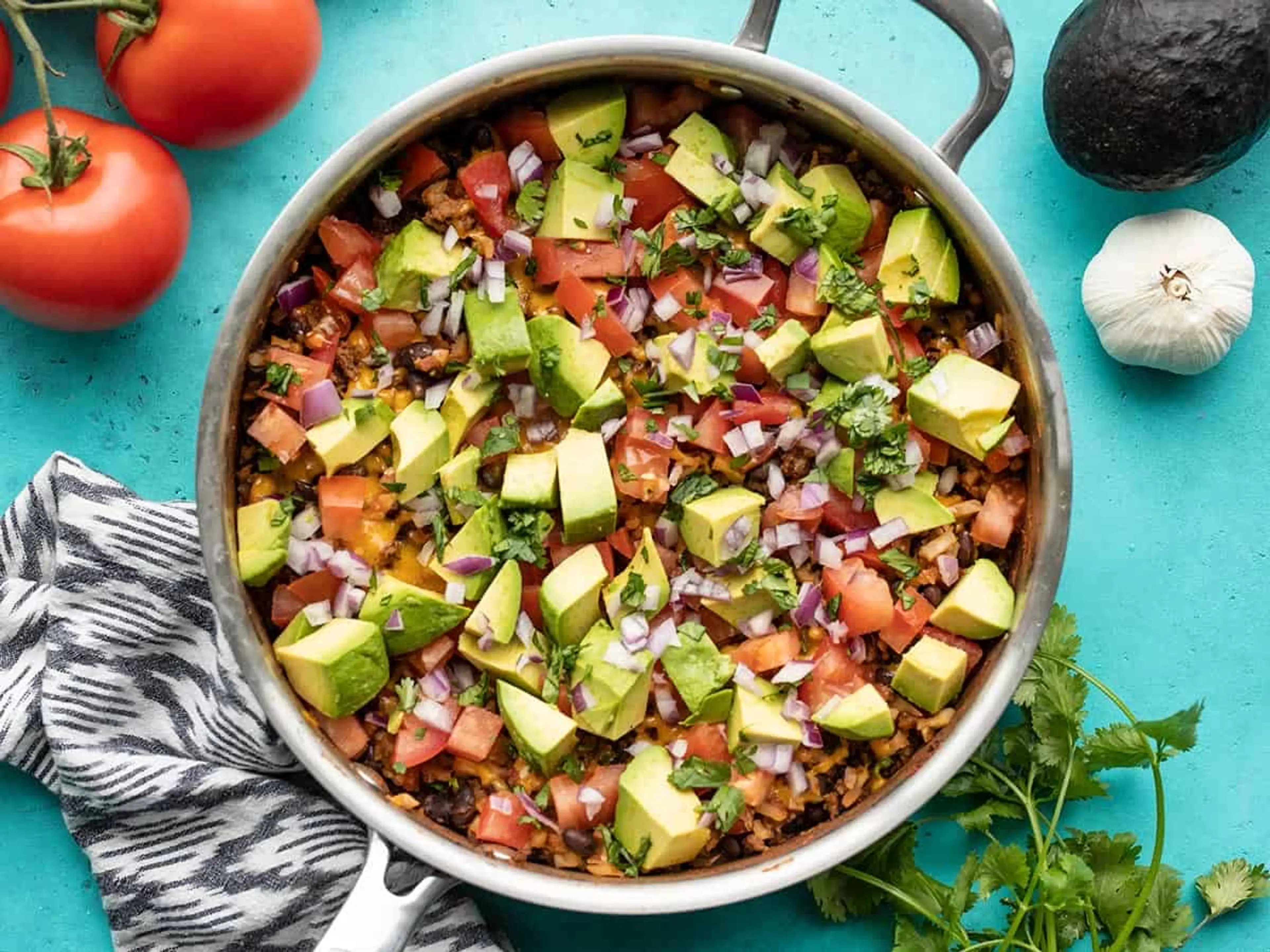 Beef and Cauliflower Taco Skillet