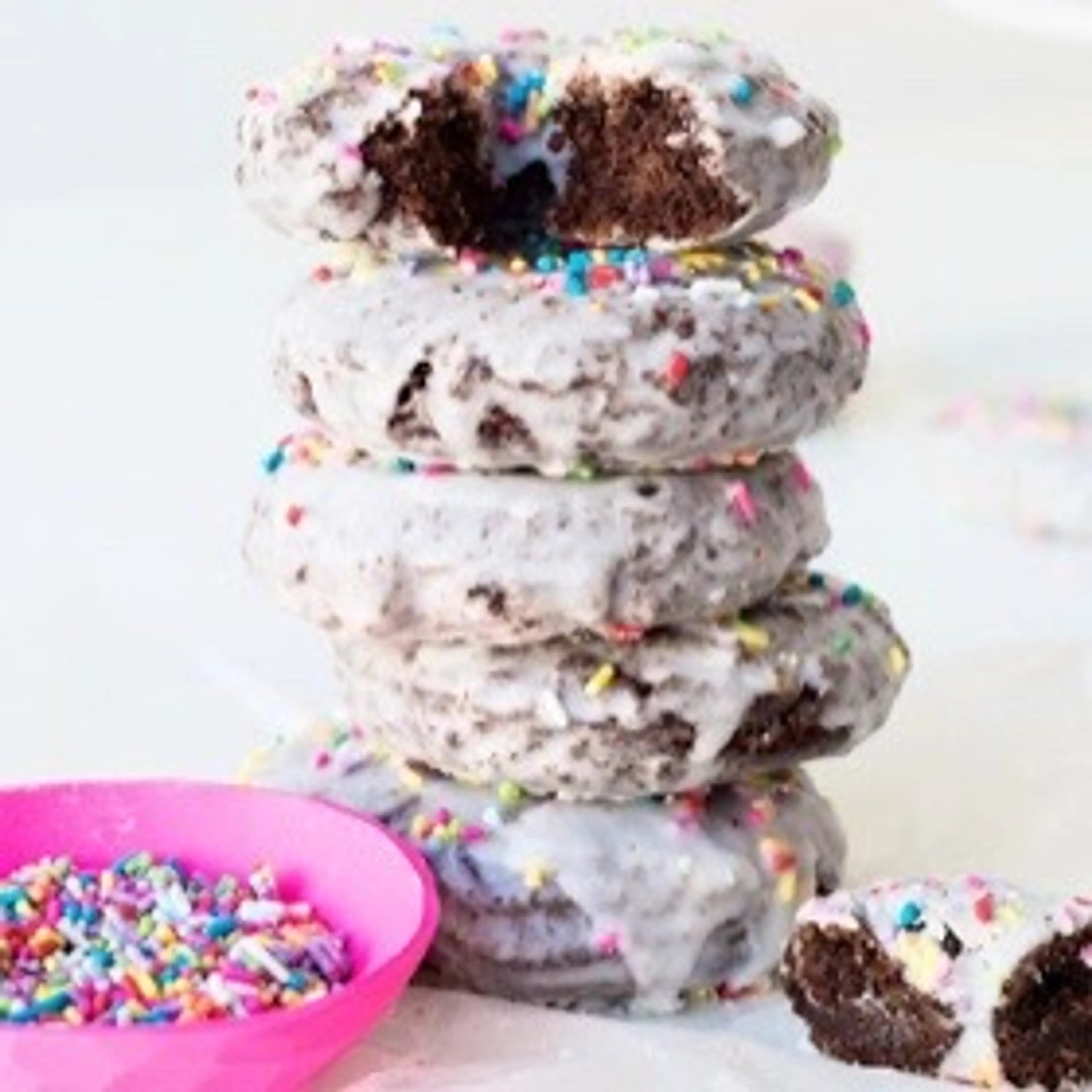 Glazed Chocolate Cake Donuts