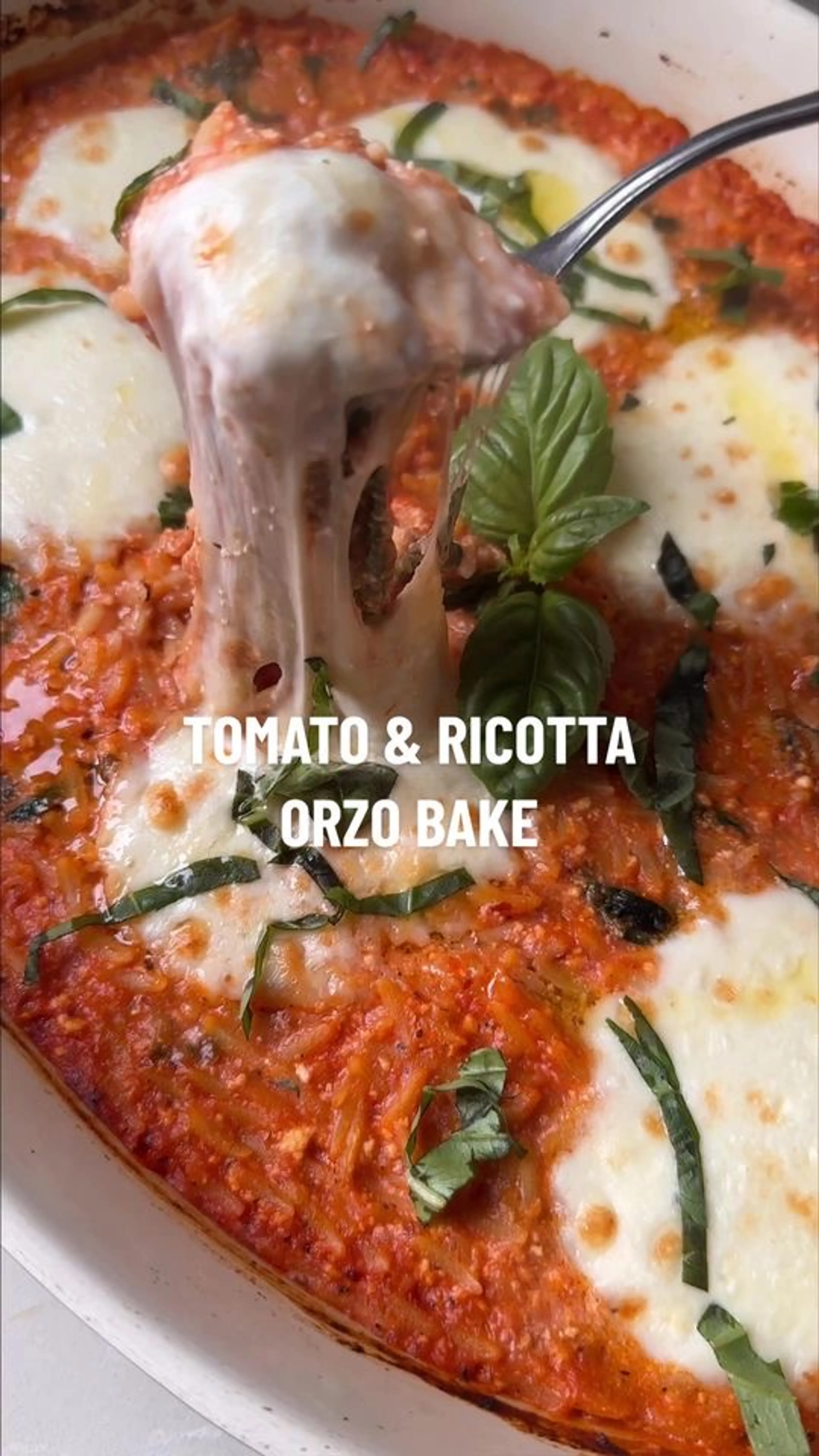 Tomato & Ricotta Orzo Bake