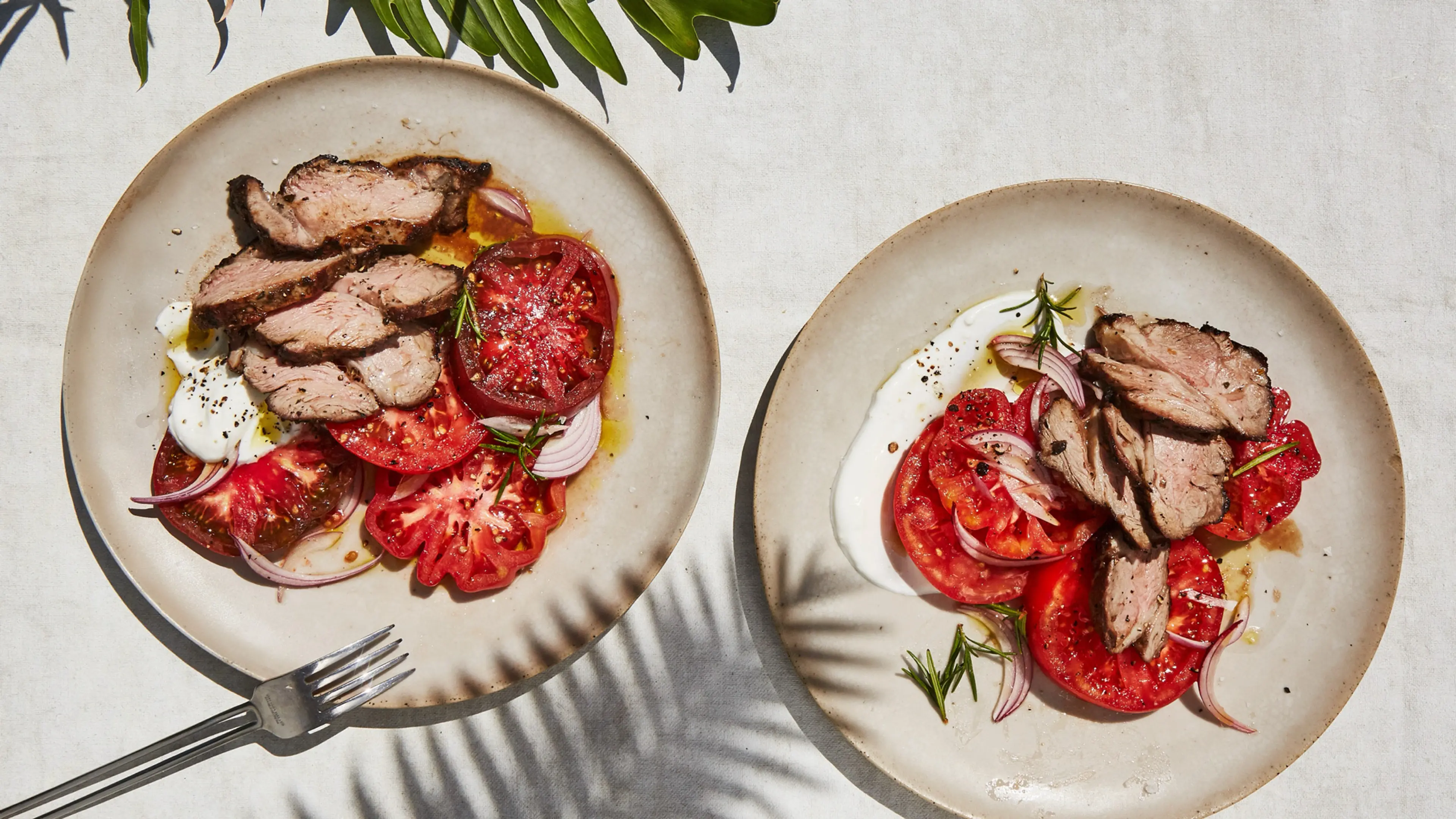 Grilled Rosemary Lamb With Juicy Tomatoes