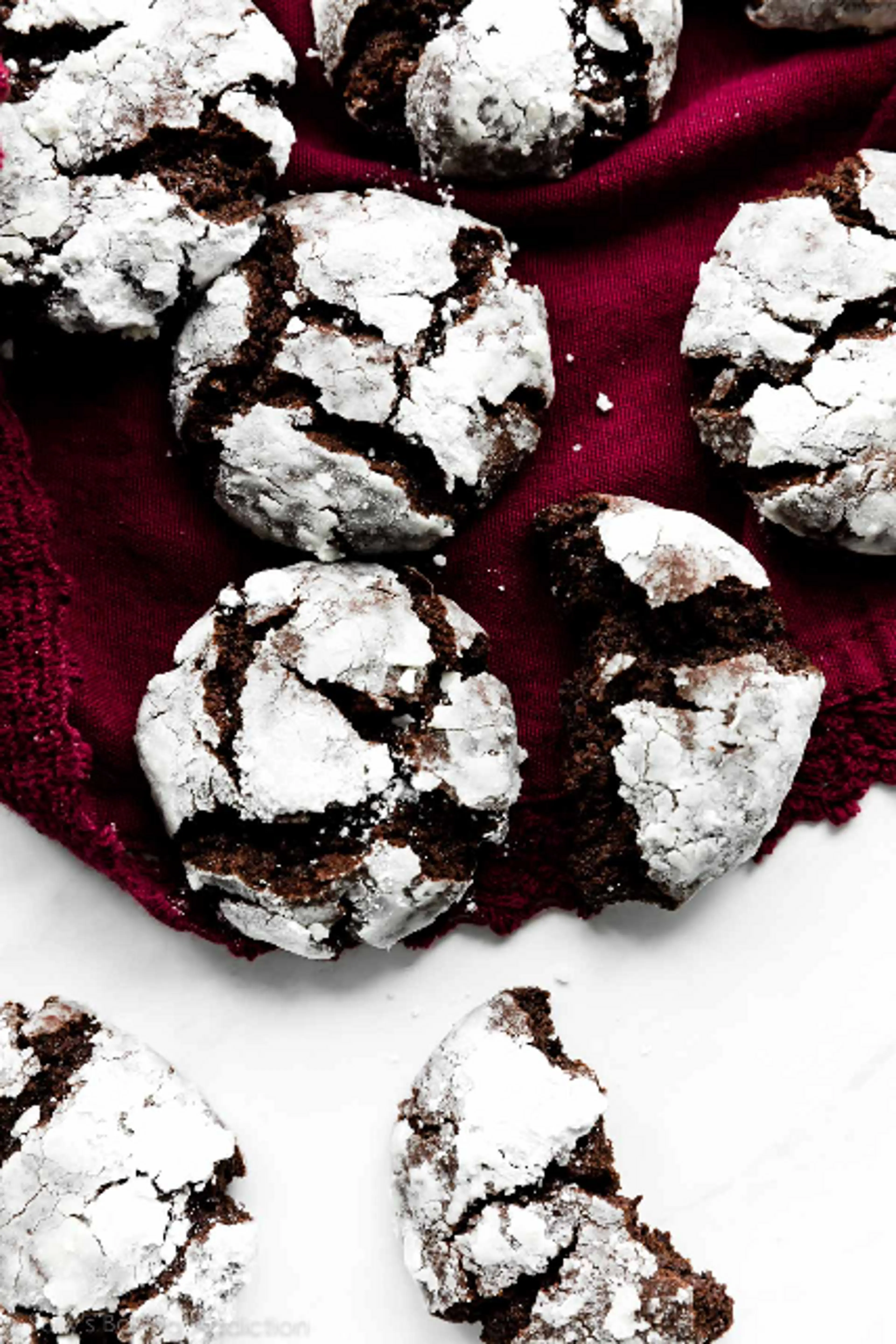 Double Chocolate Crinkle Cookies