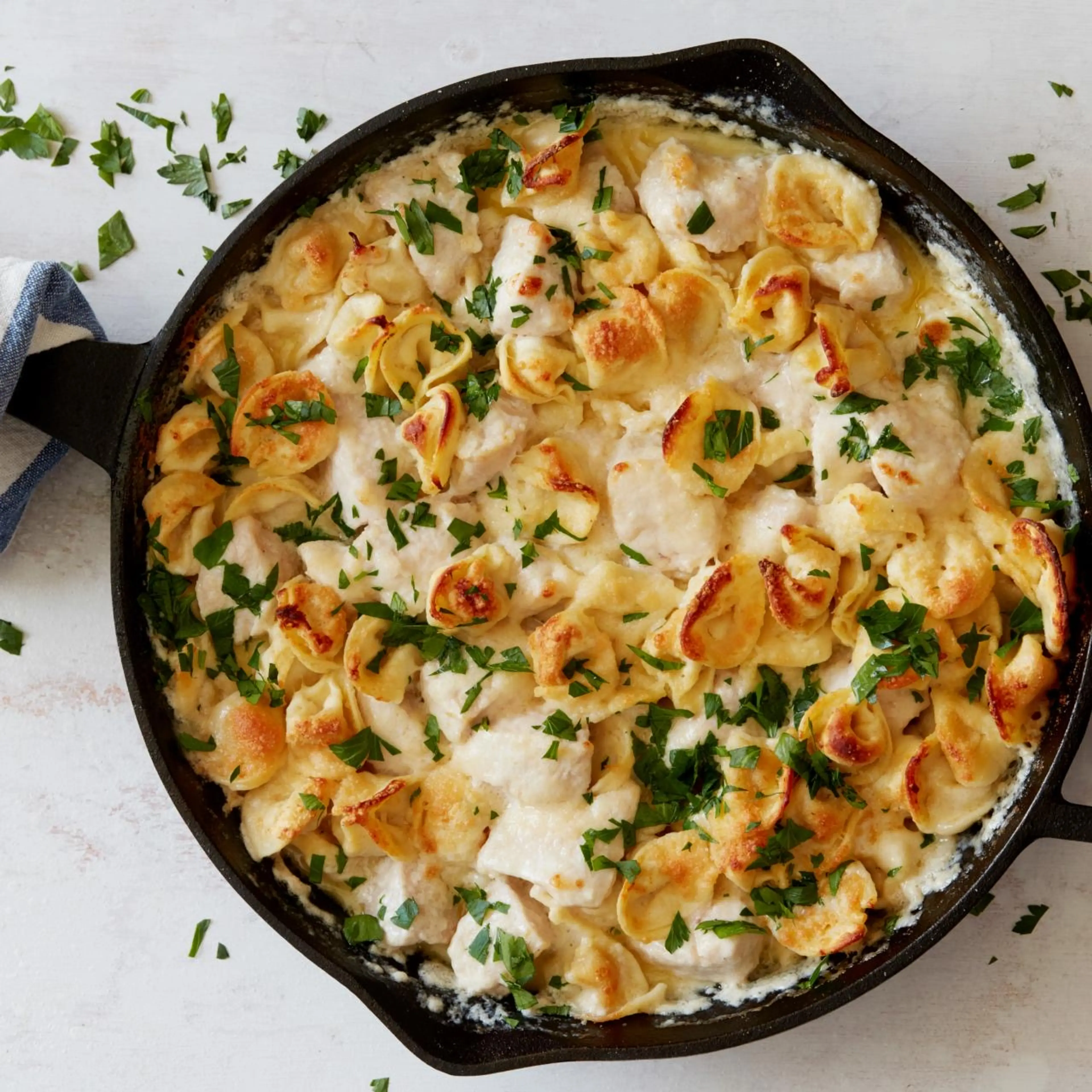 Skillet Chicken Tortellini Alfredo