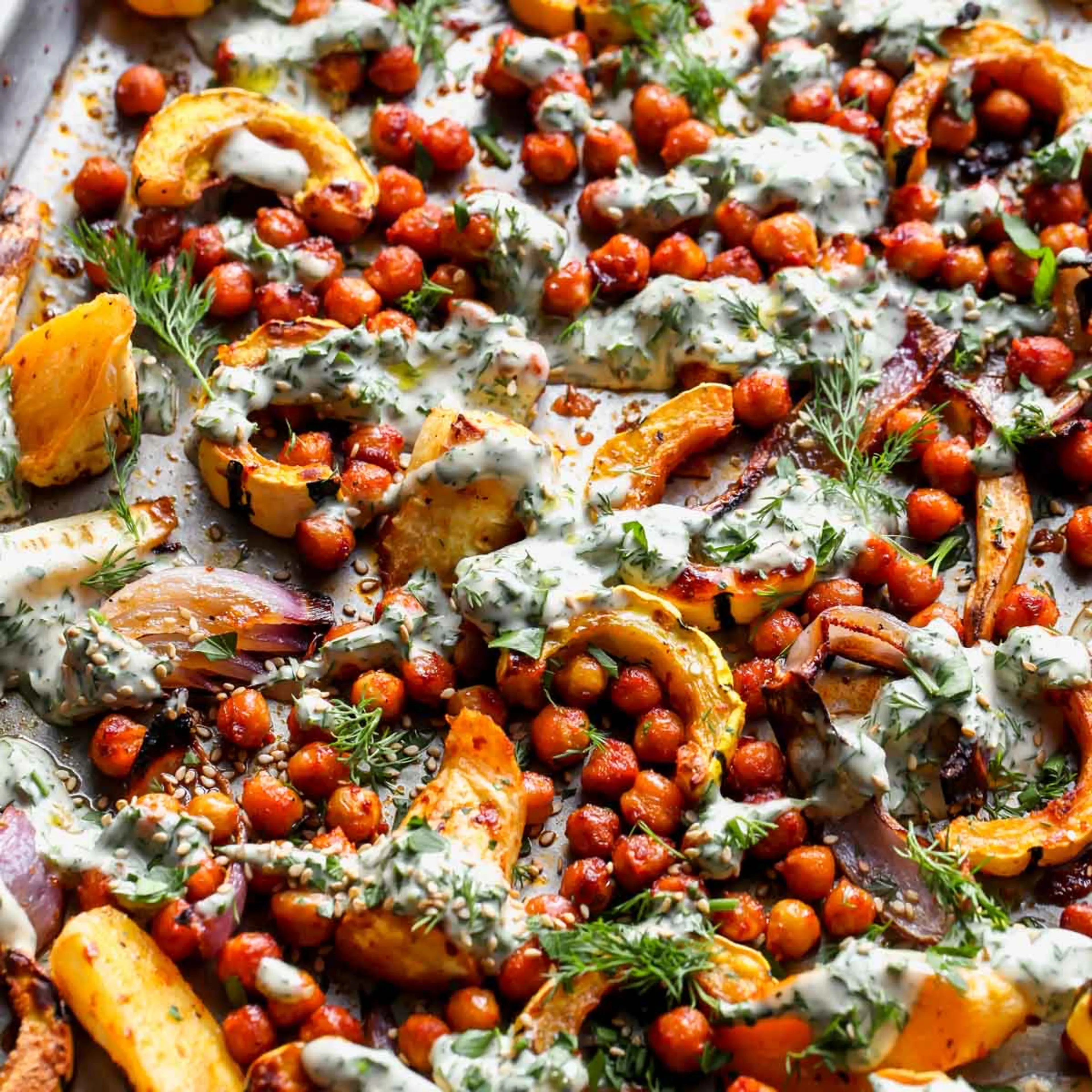 Sheet Pan Vegetable and Chickpea Bake