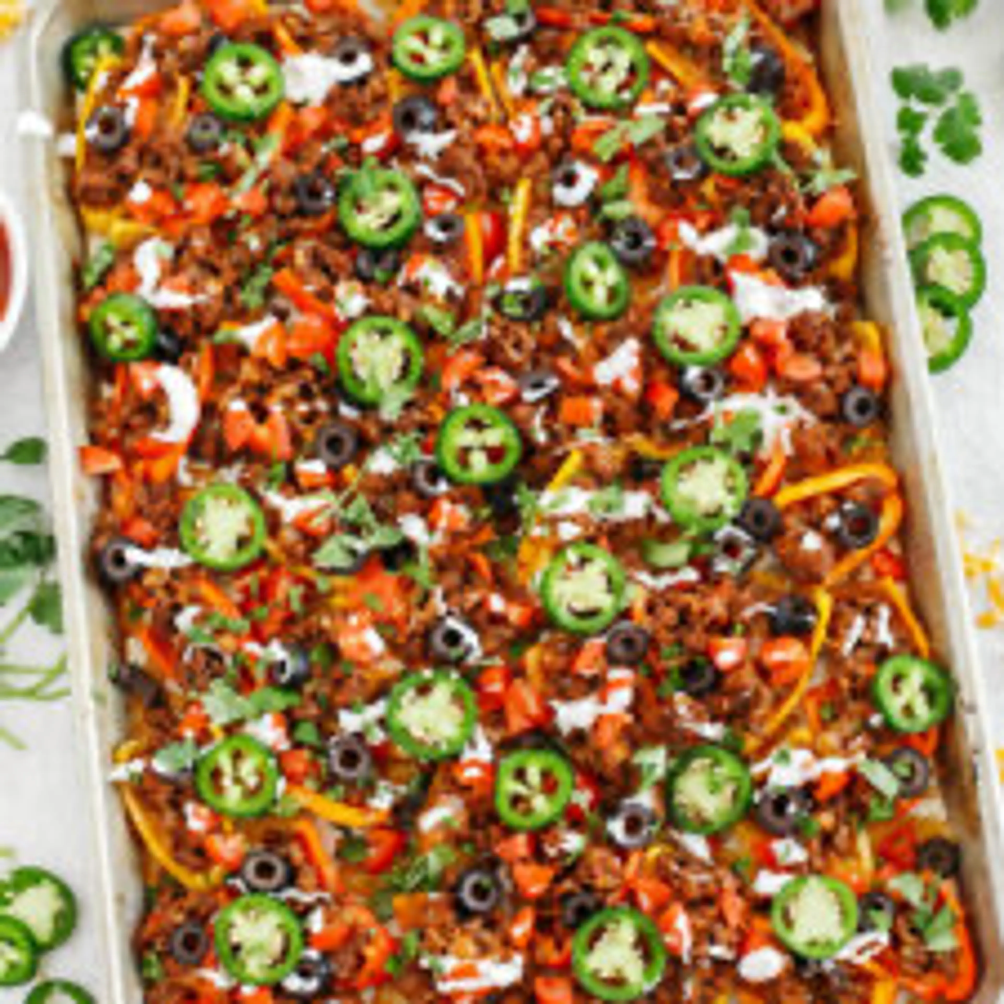 Sheet Pan Bell Pepper Nachos