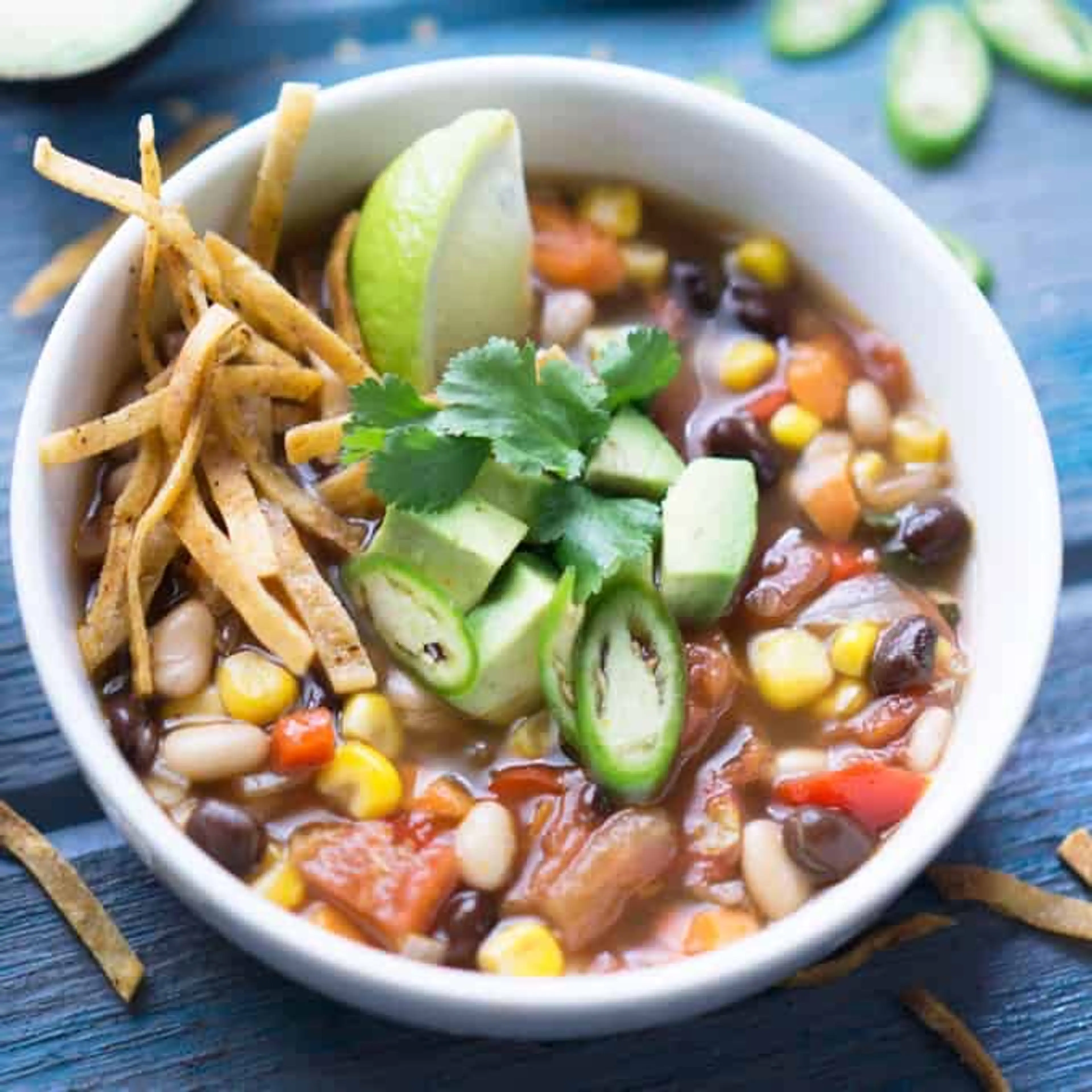 Vegan Tortilla Soup [Instant Pot or Stove]