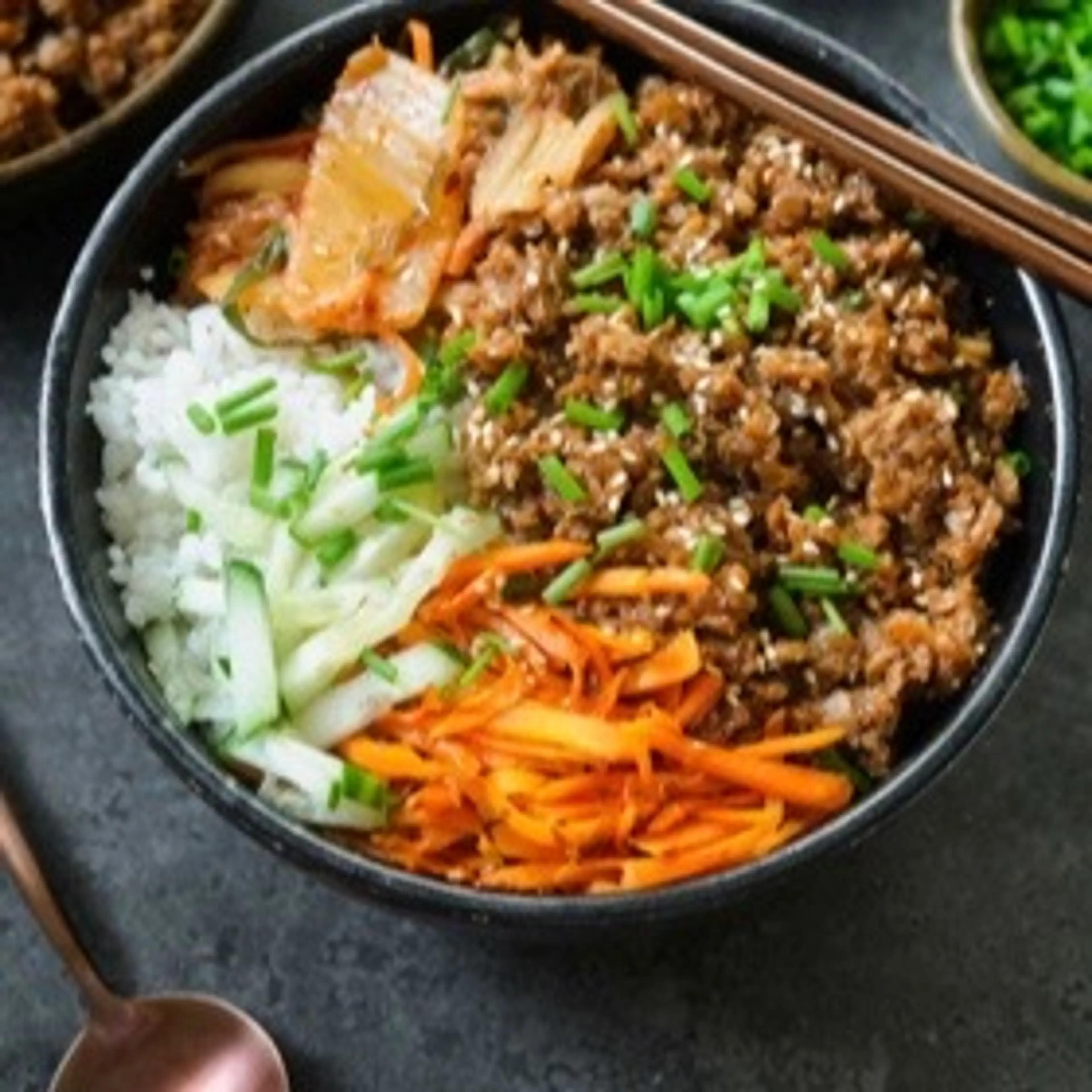 Korean-Inspired Ground “Beef” Bulgogi Bowls