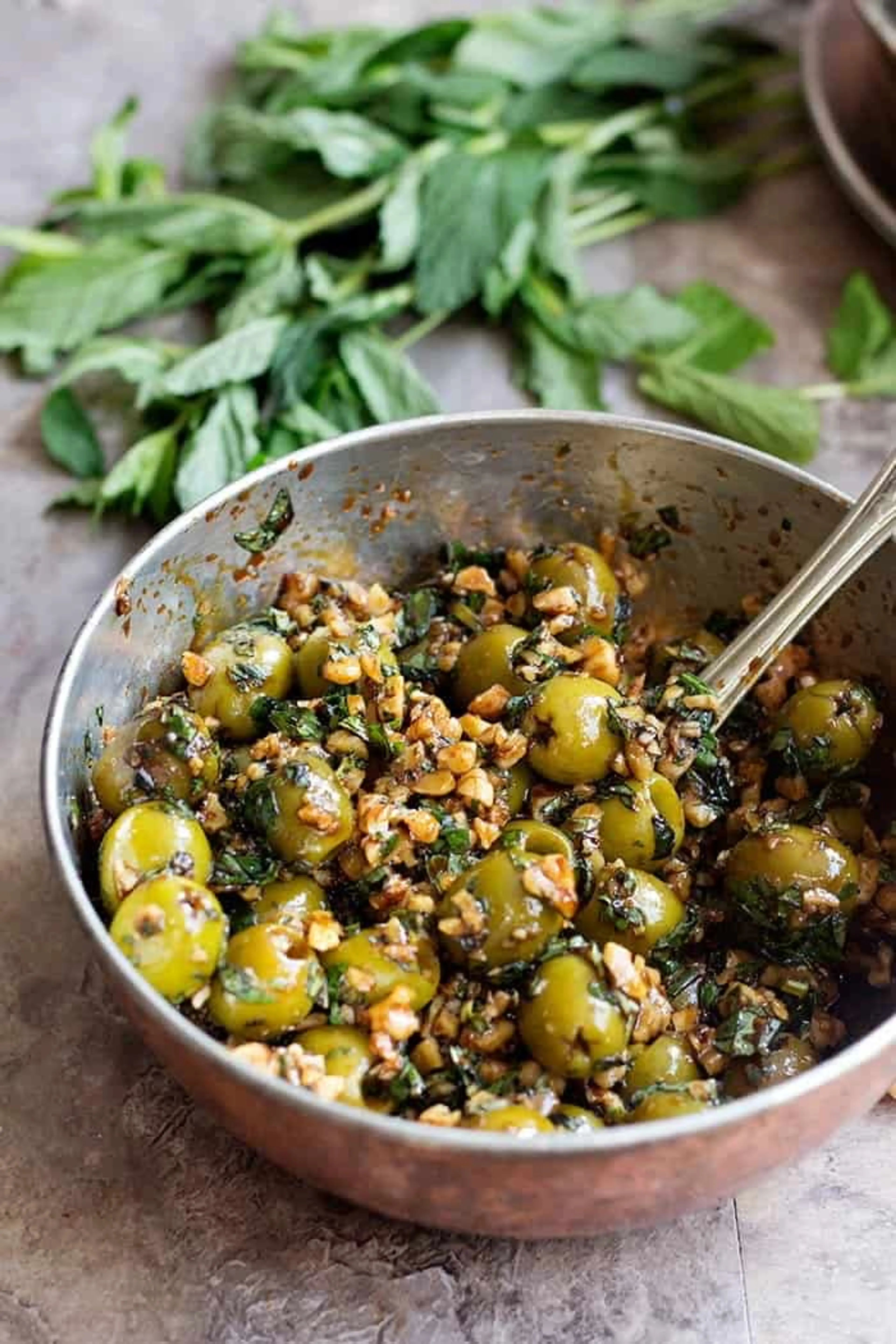 Marinated Olives with Walnuts