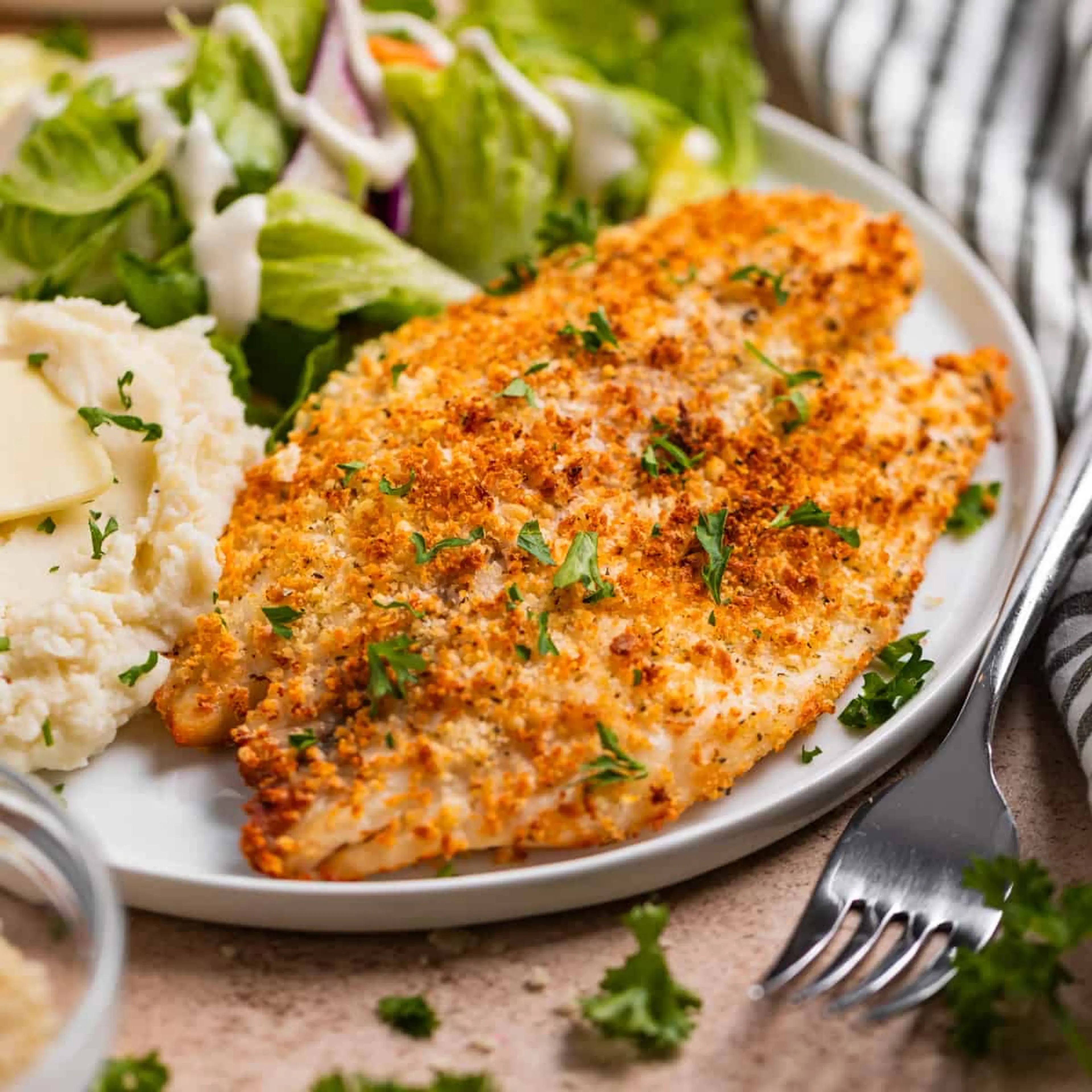 Air Fryer Parmesan Crusted Tilapia