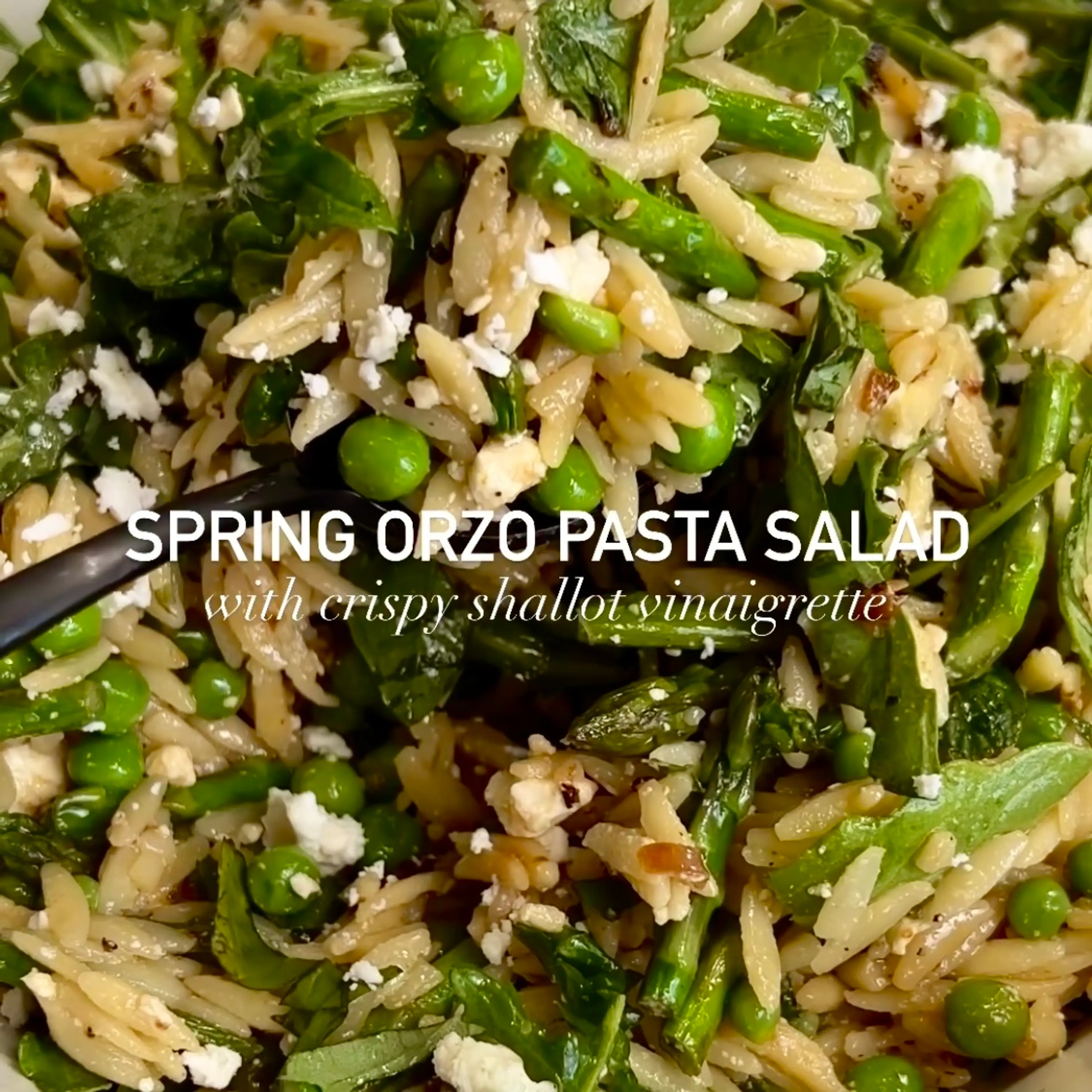 Spring Pea Orzo Salad With Crispy Shallots ￼