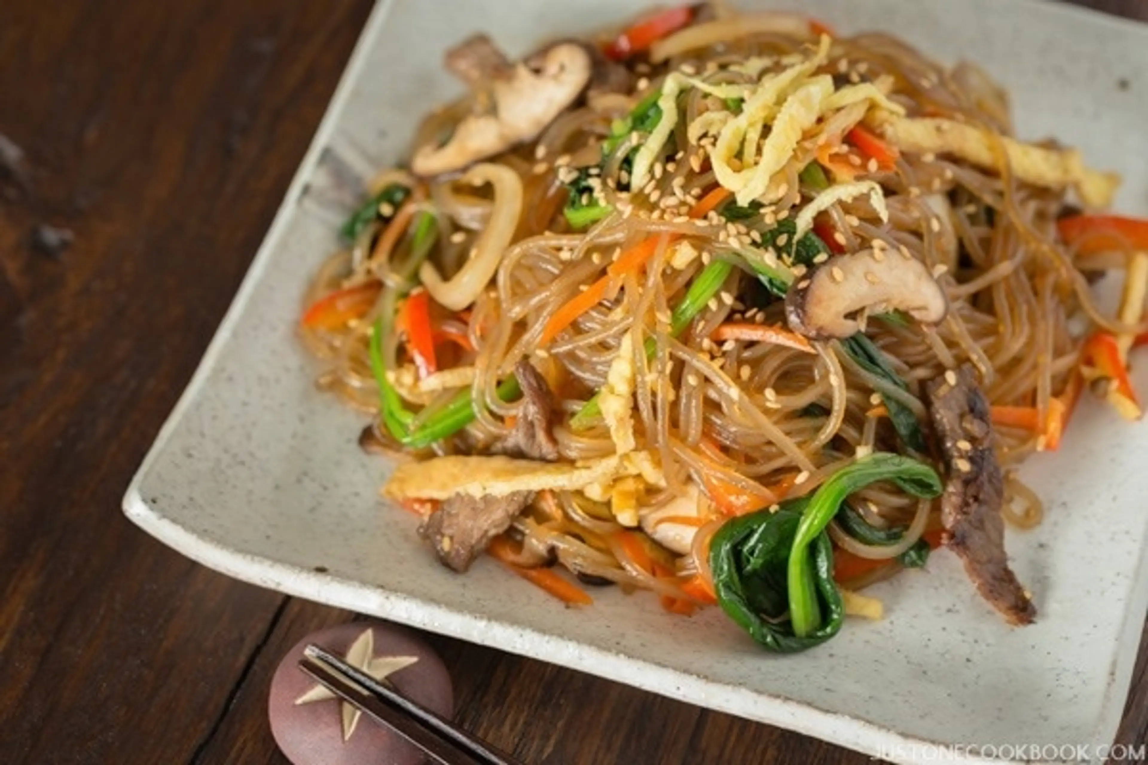 Japchae (Korean Stir-Fried Noodles)