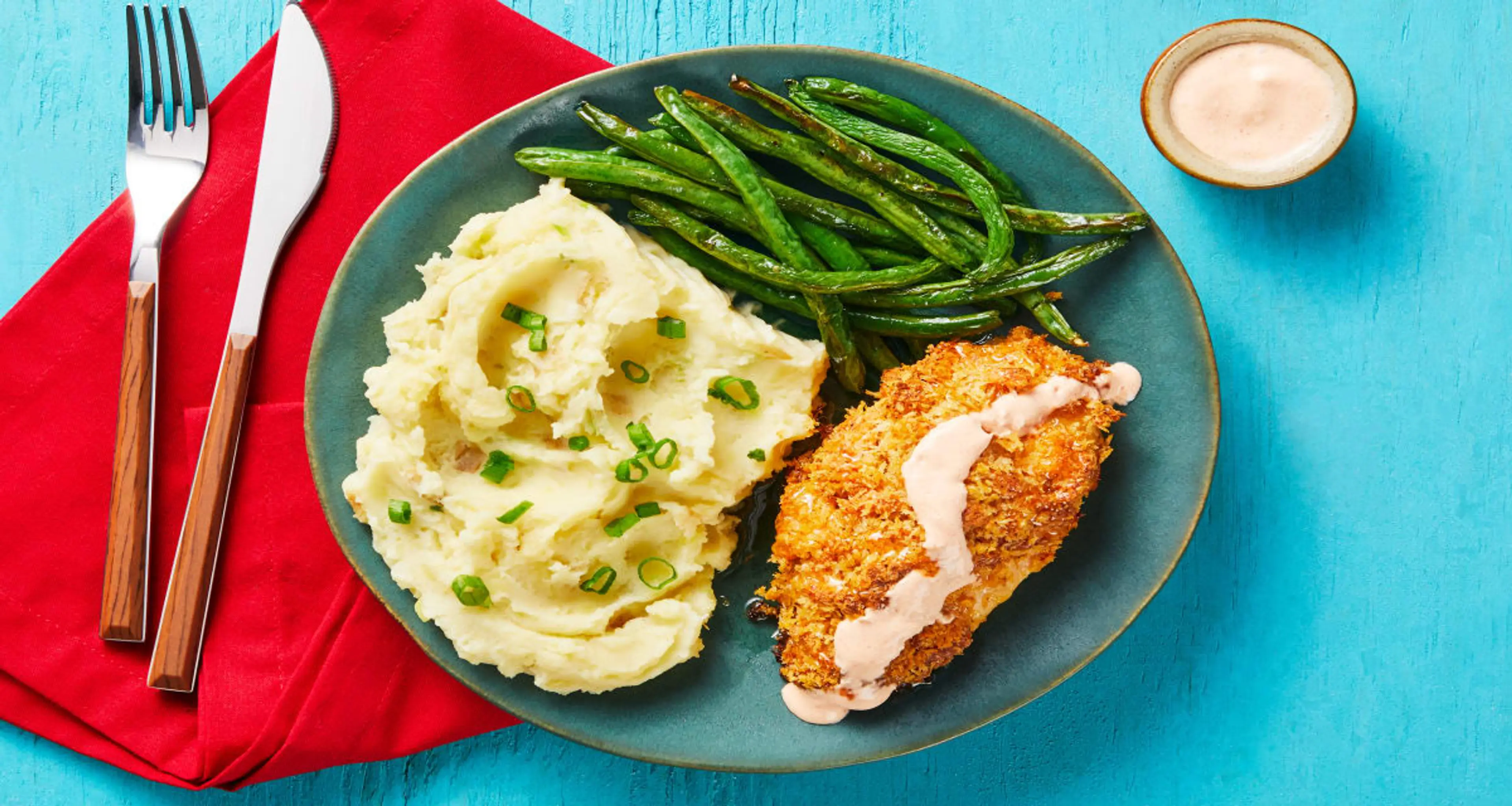 Buffalo-Spiced Crispy Chicken Cutlets with Monterey Jack, Ma