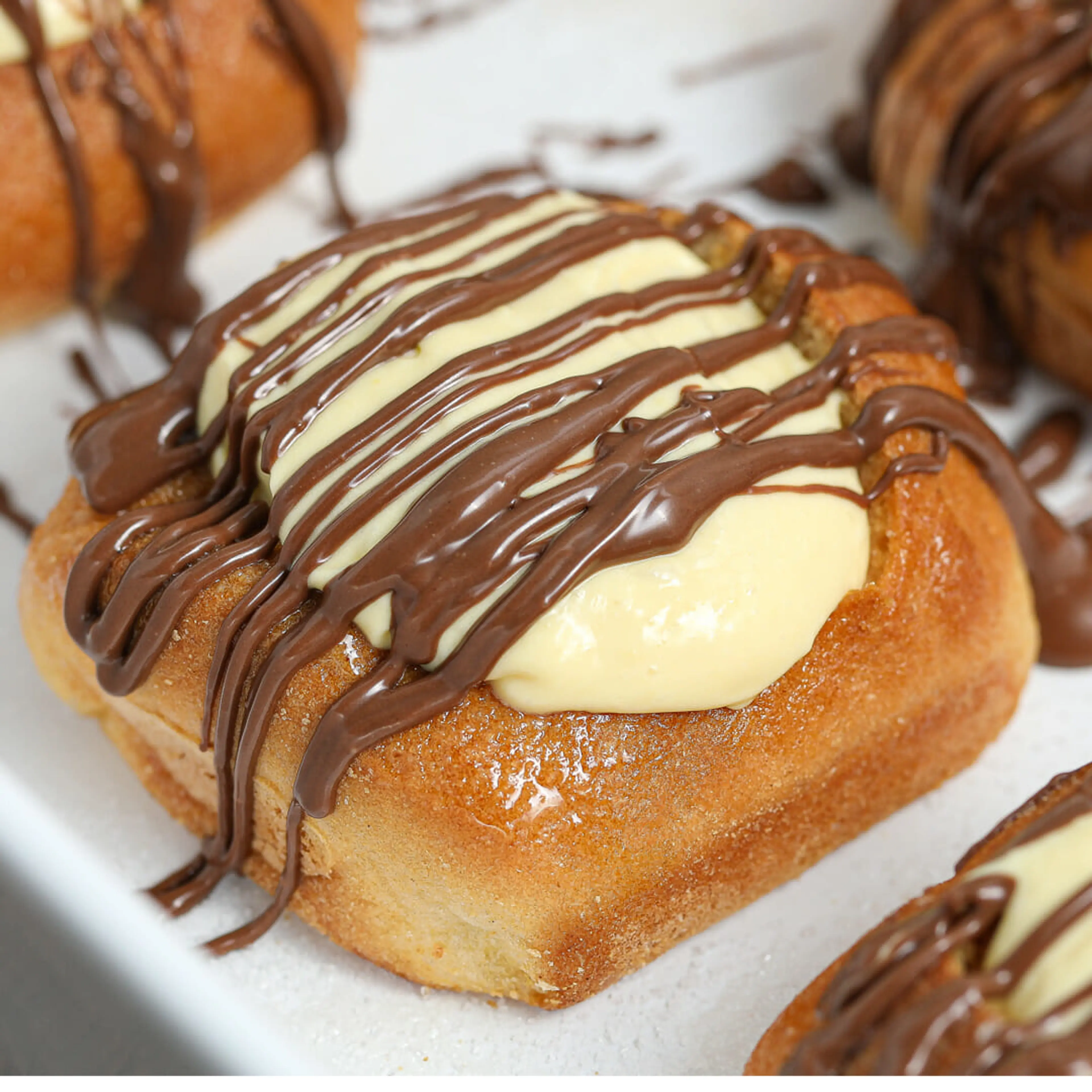 Gluten and Dairy Free Boston Cream Pie Sliders