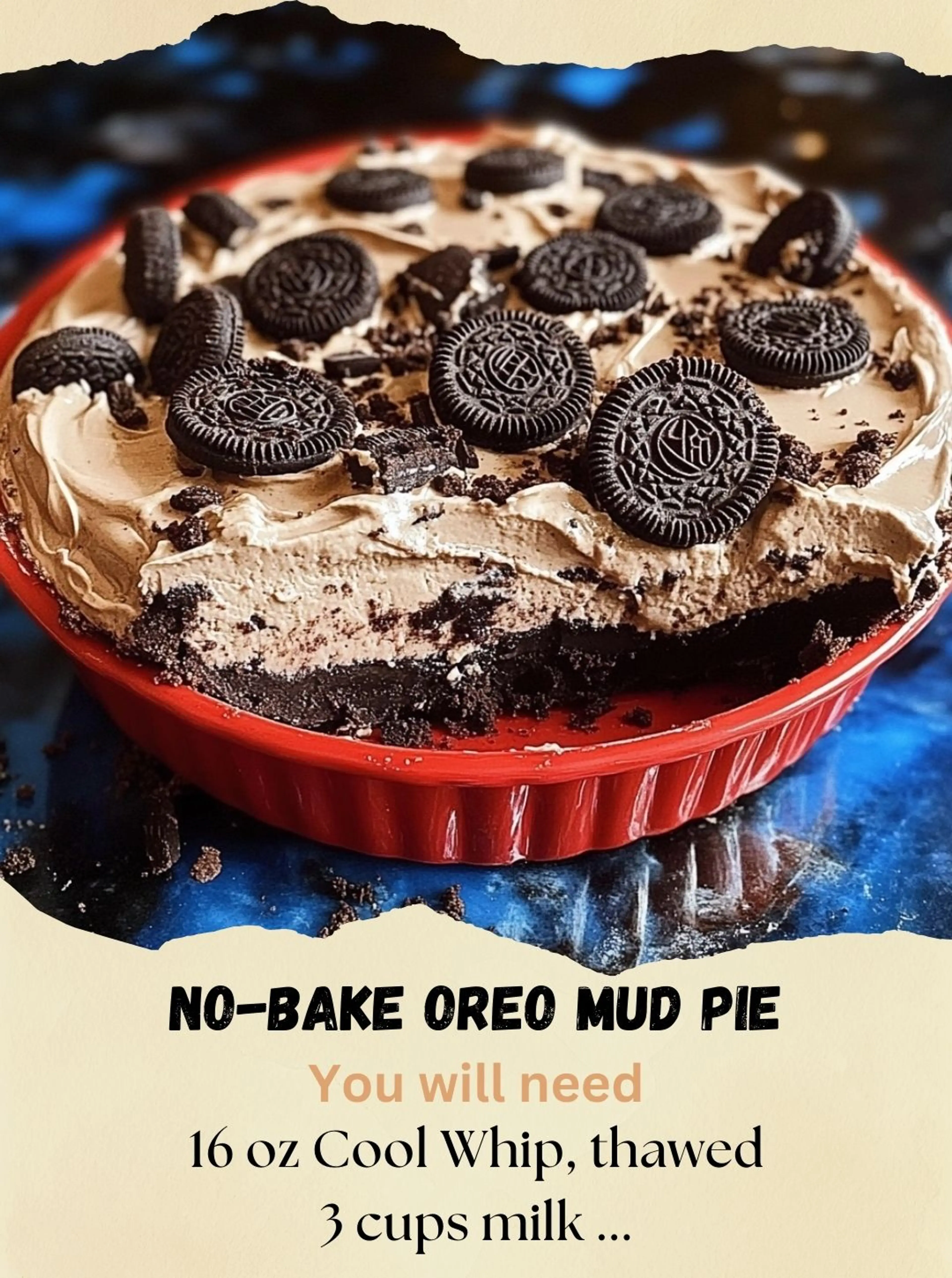 No Bake Oreo Pie