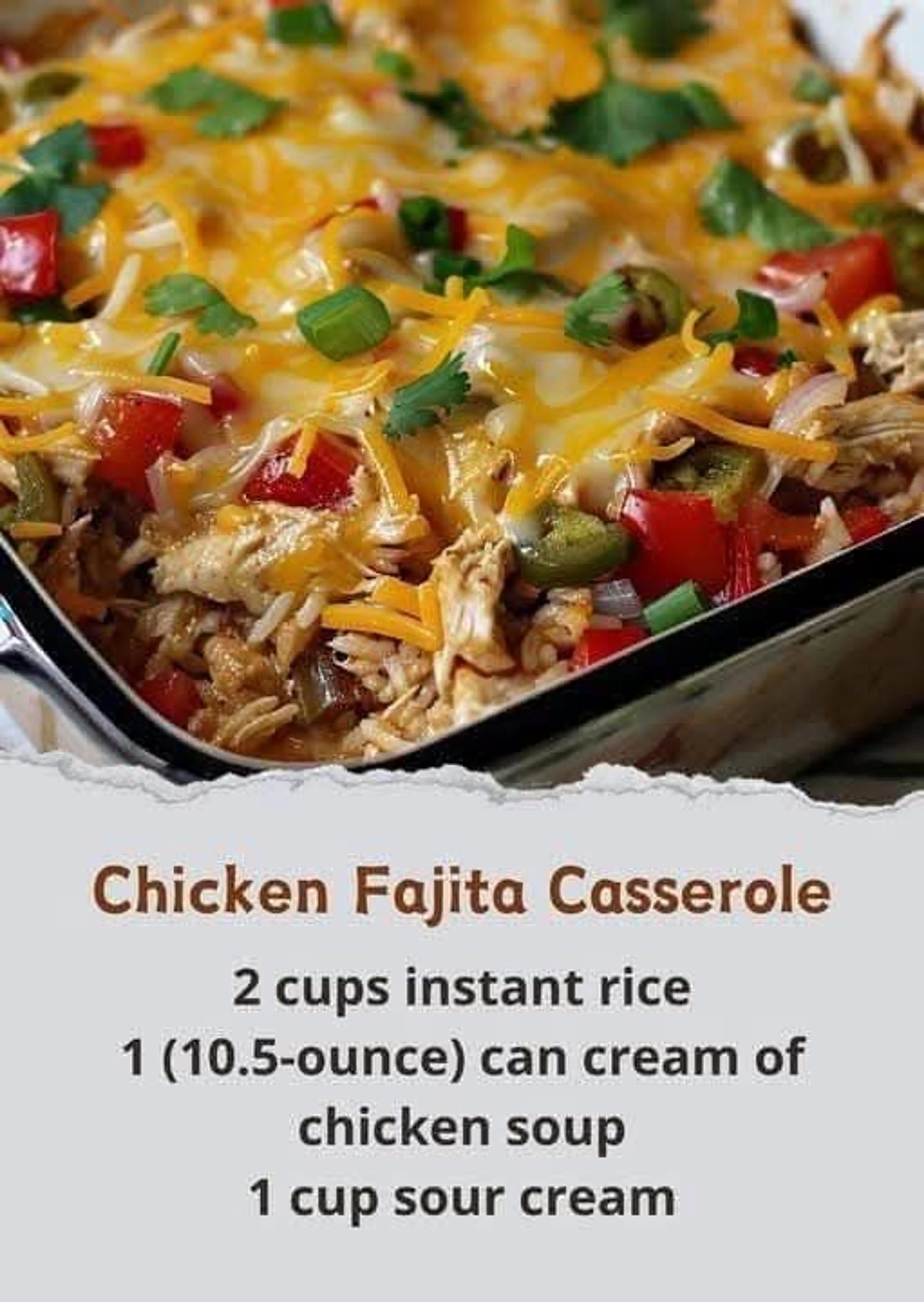 Chicken Fajita Casserole