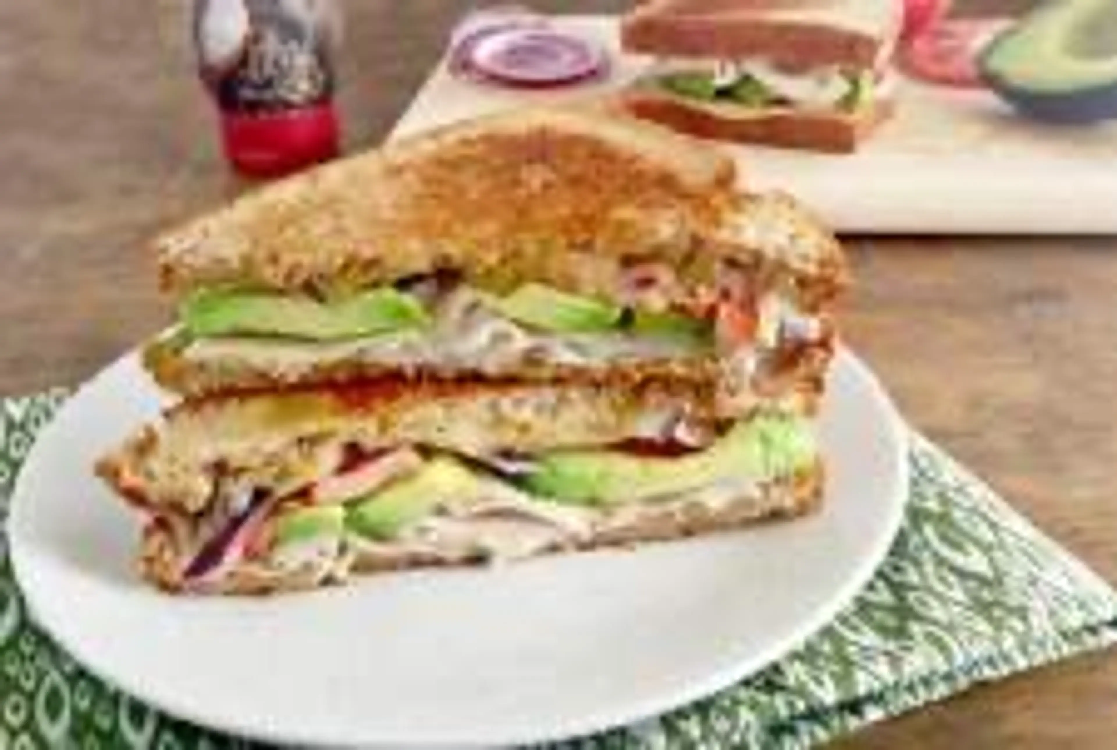 Turkey Avocado Grilled Cheese Sandwich