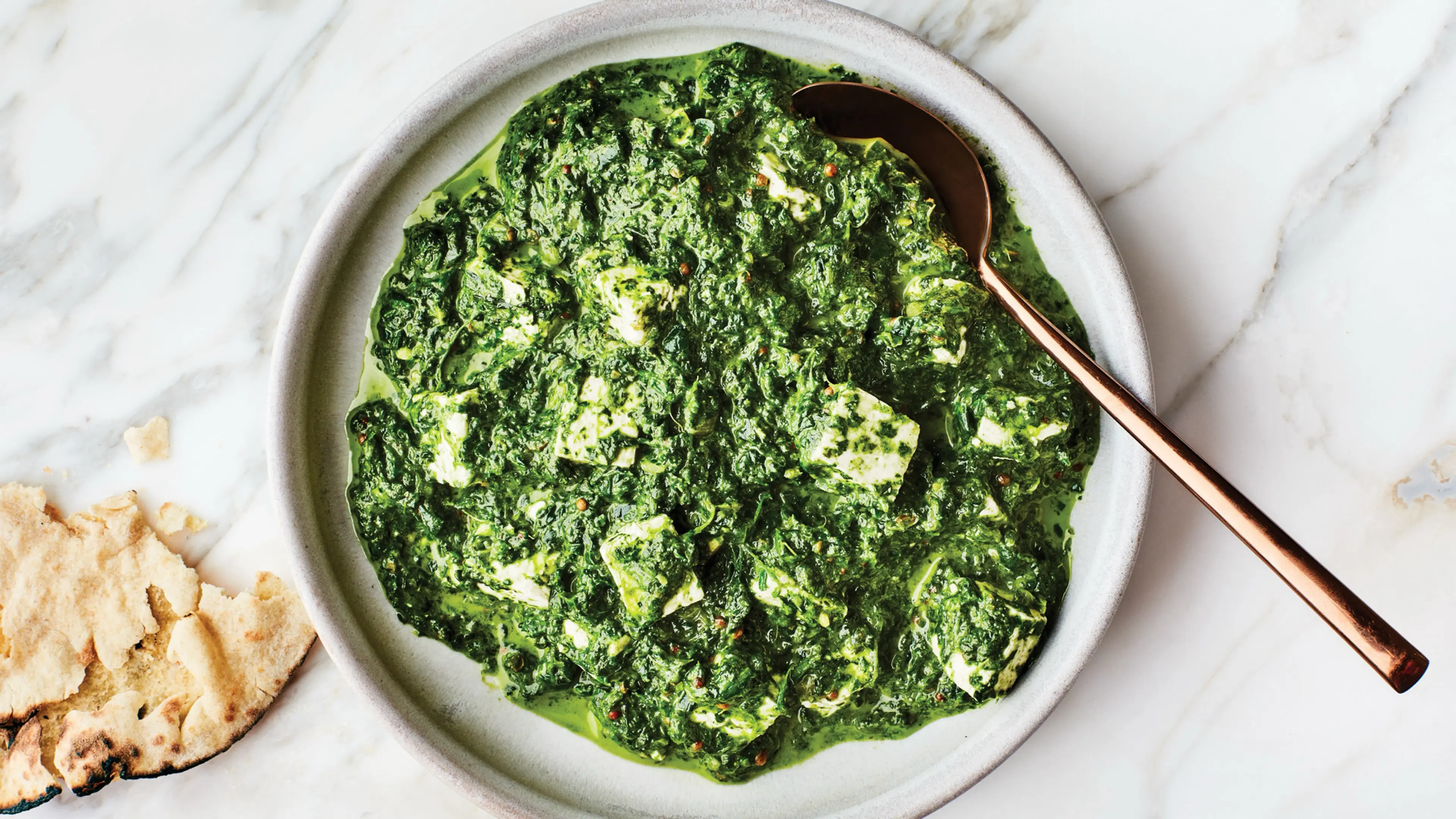 Saag Paneer, But With Feta