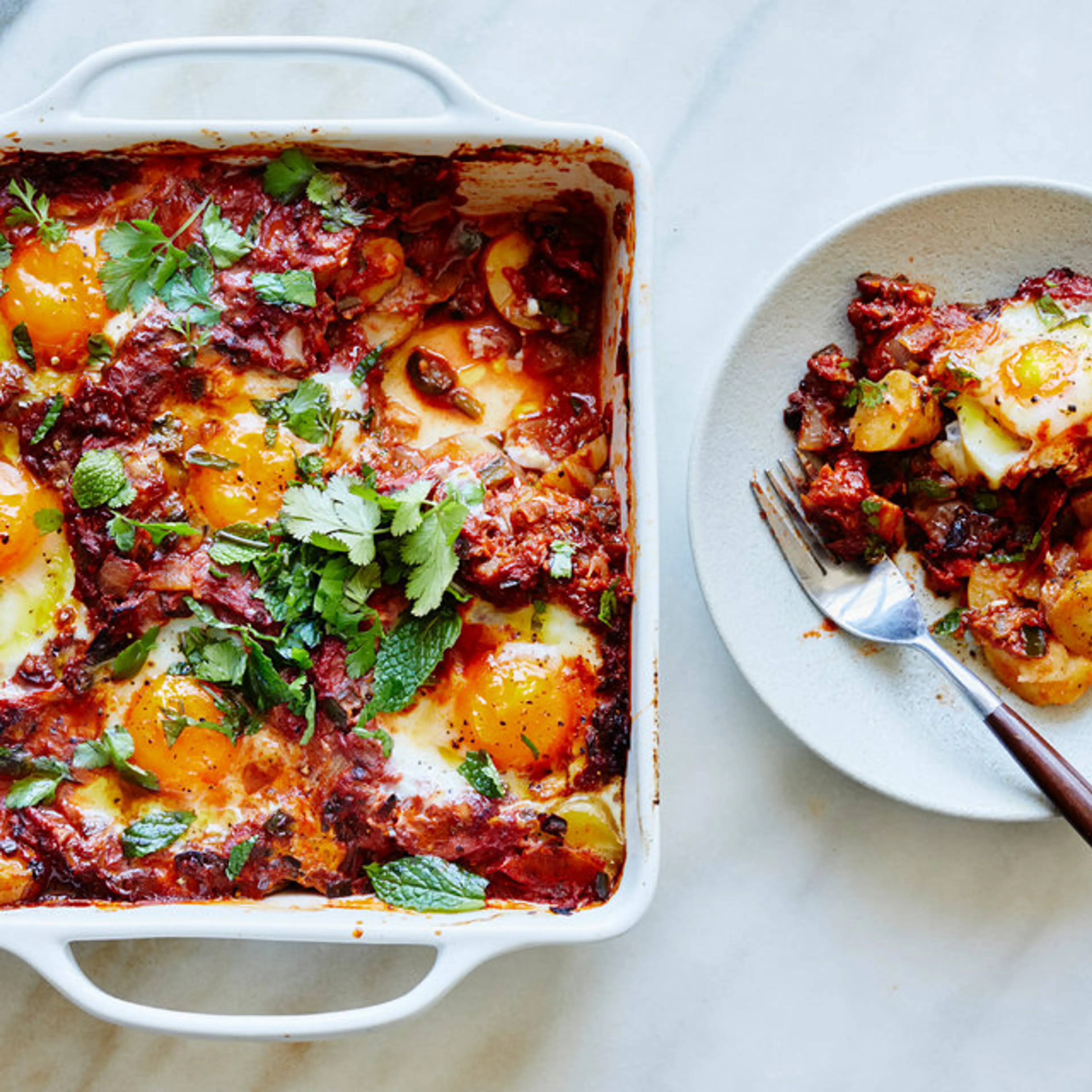 Indian-Spiced Tomato and Egg Casserole