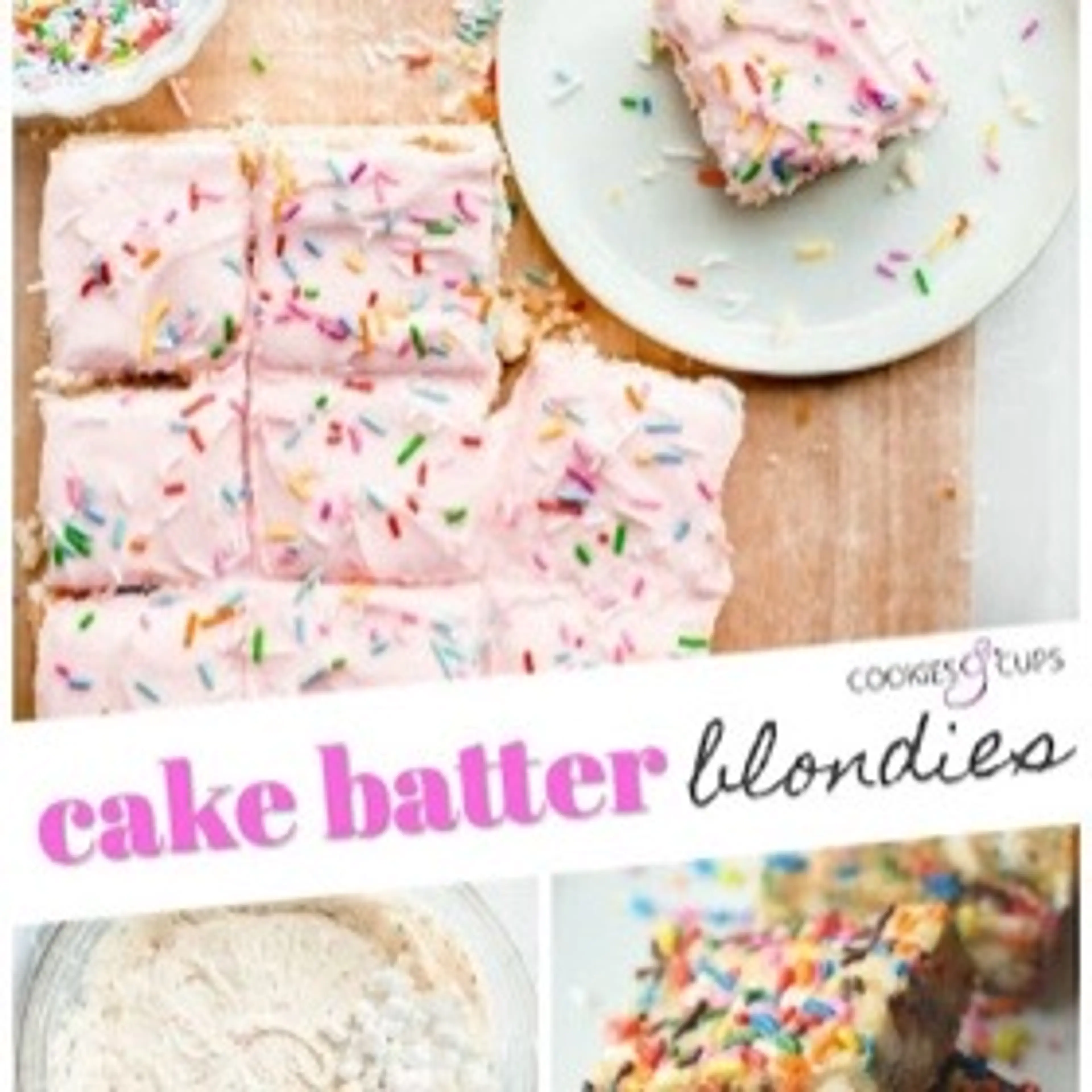 Cake batter blondies