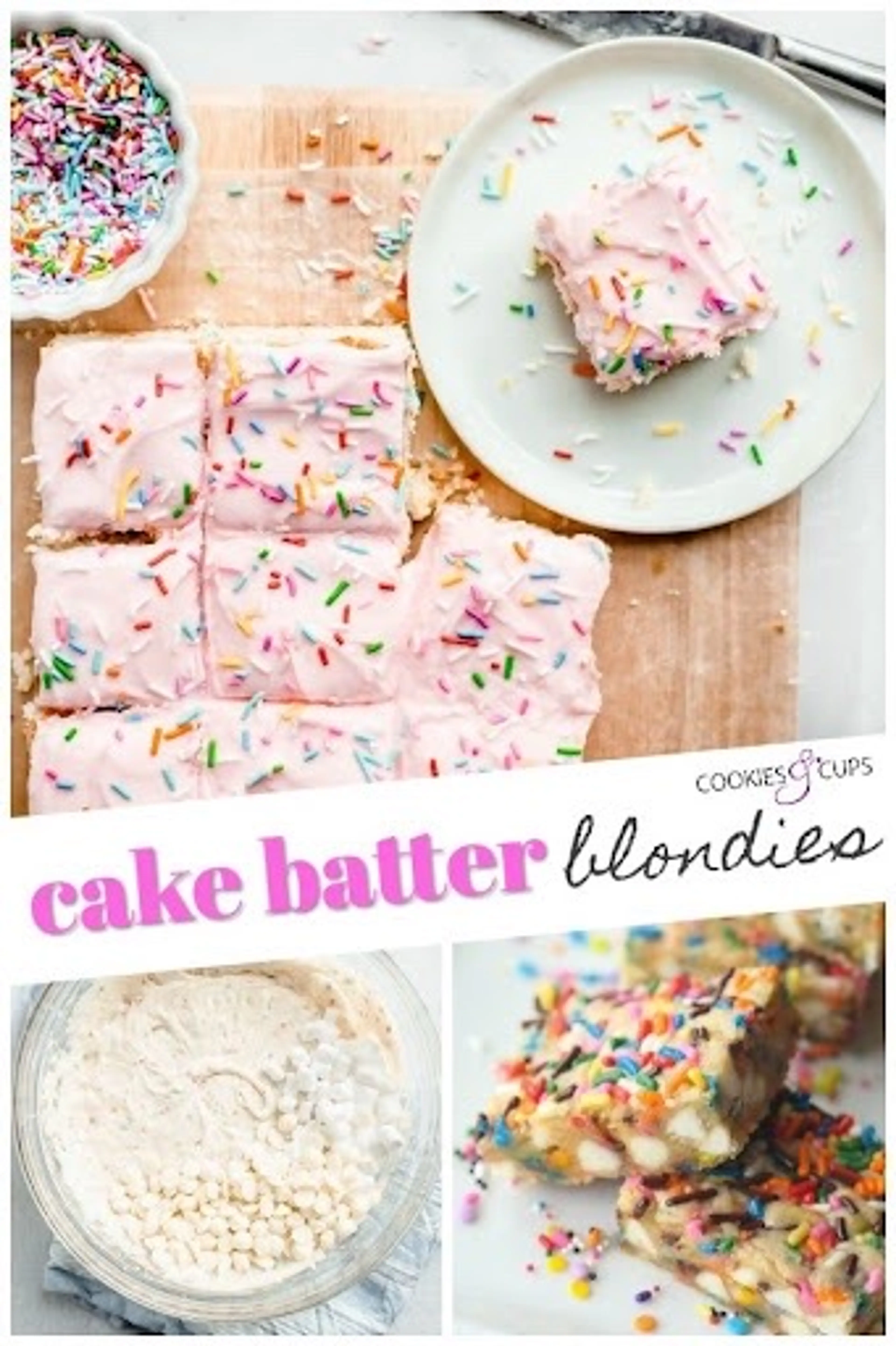 Cake batter blondies