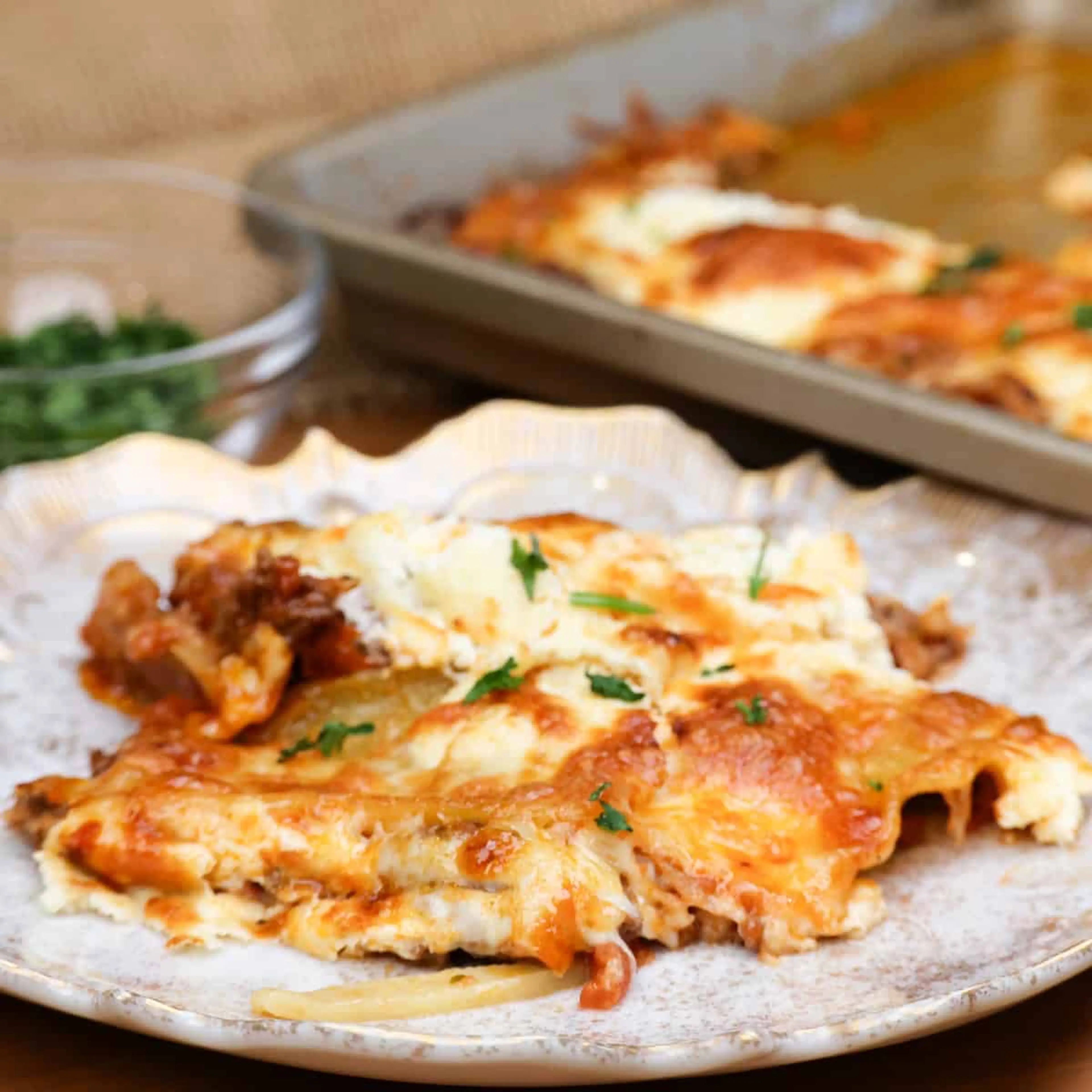 Small Sheet Pan Lasagna