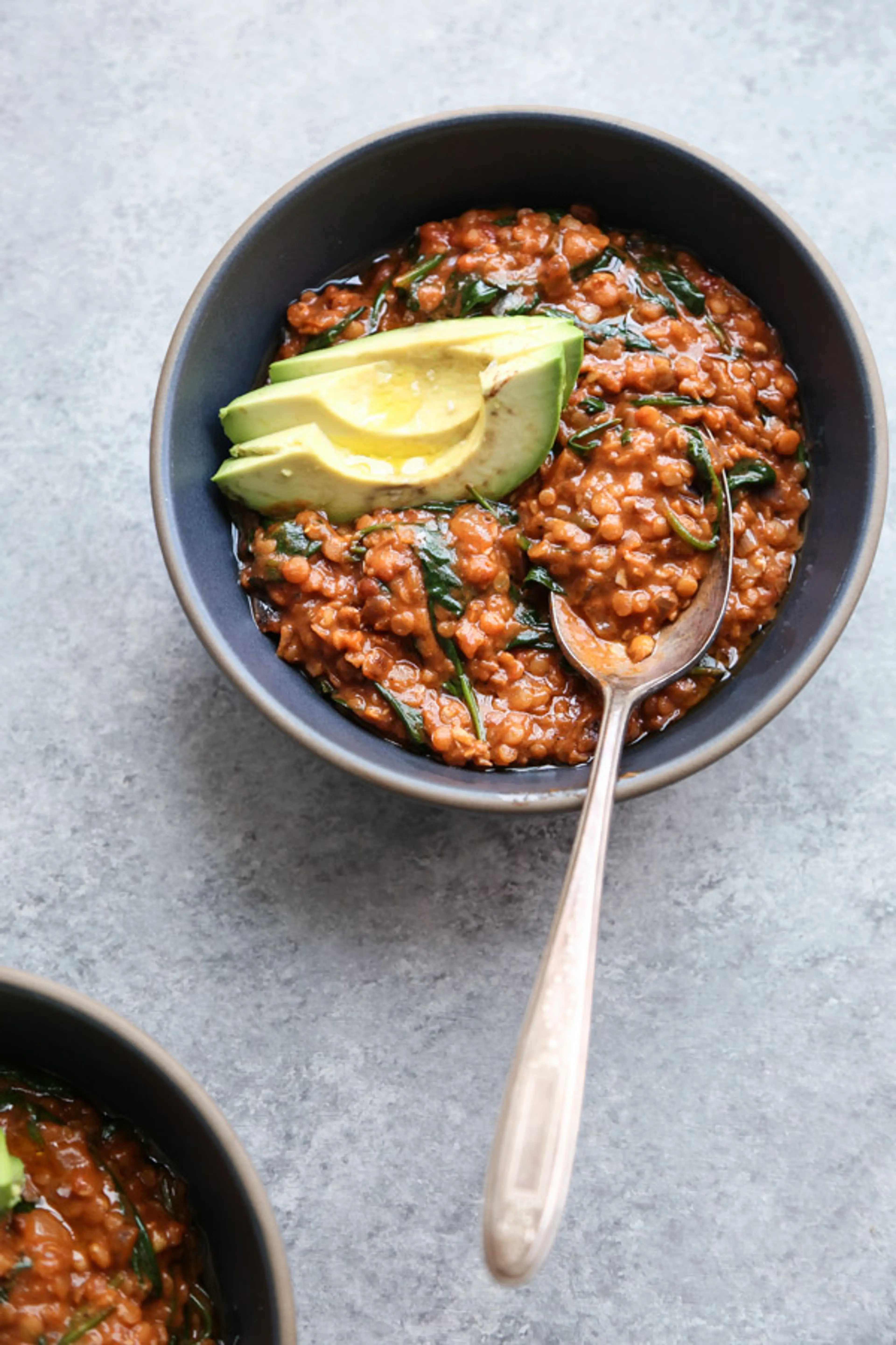 Filling & Nourishing Red Lentil Curry with Spinach