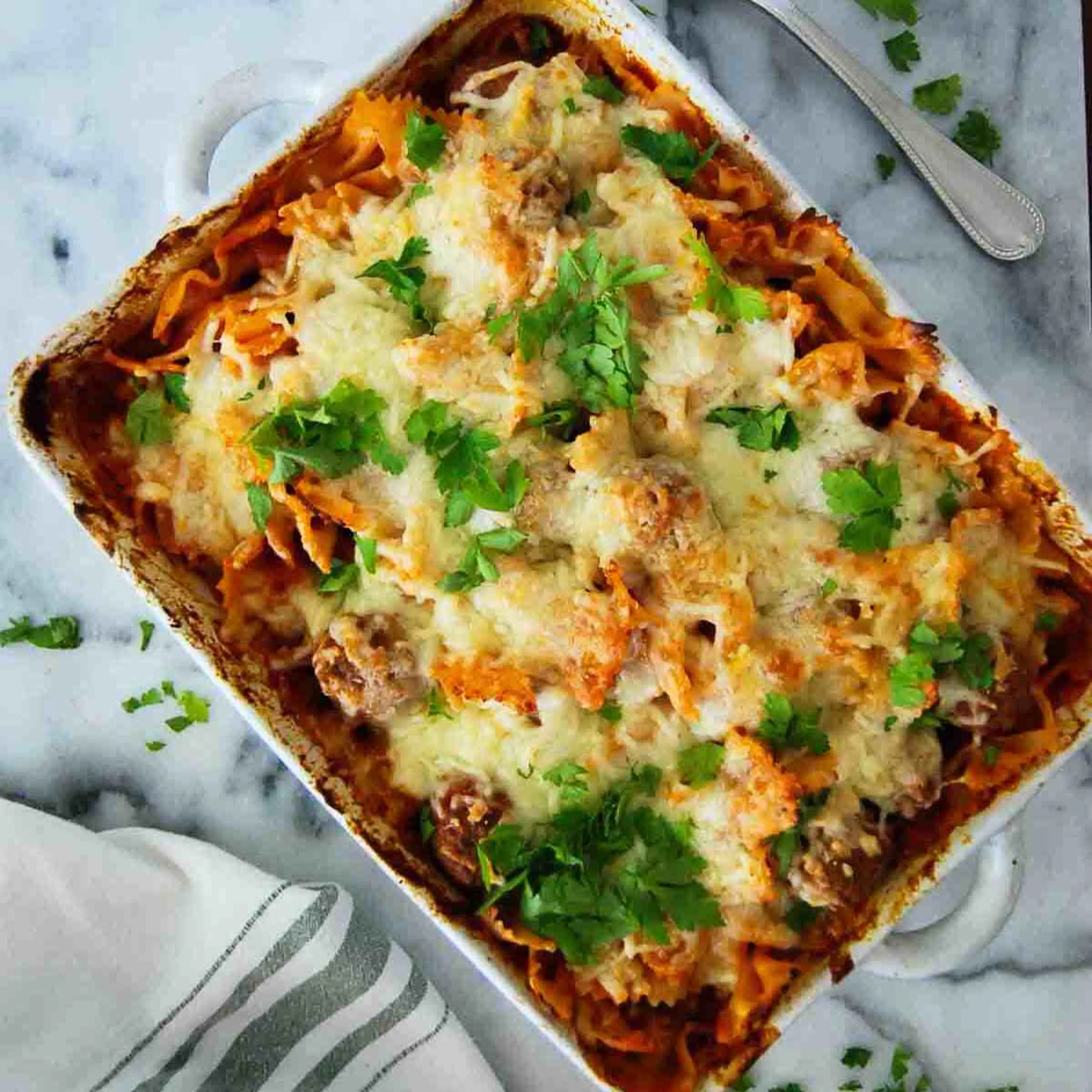 Quick And Easy Dump And Bake Meatball Casserole