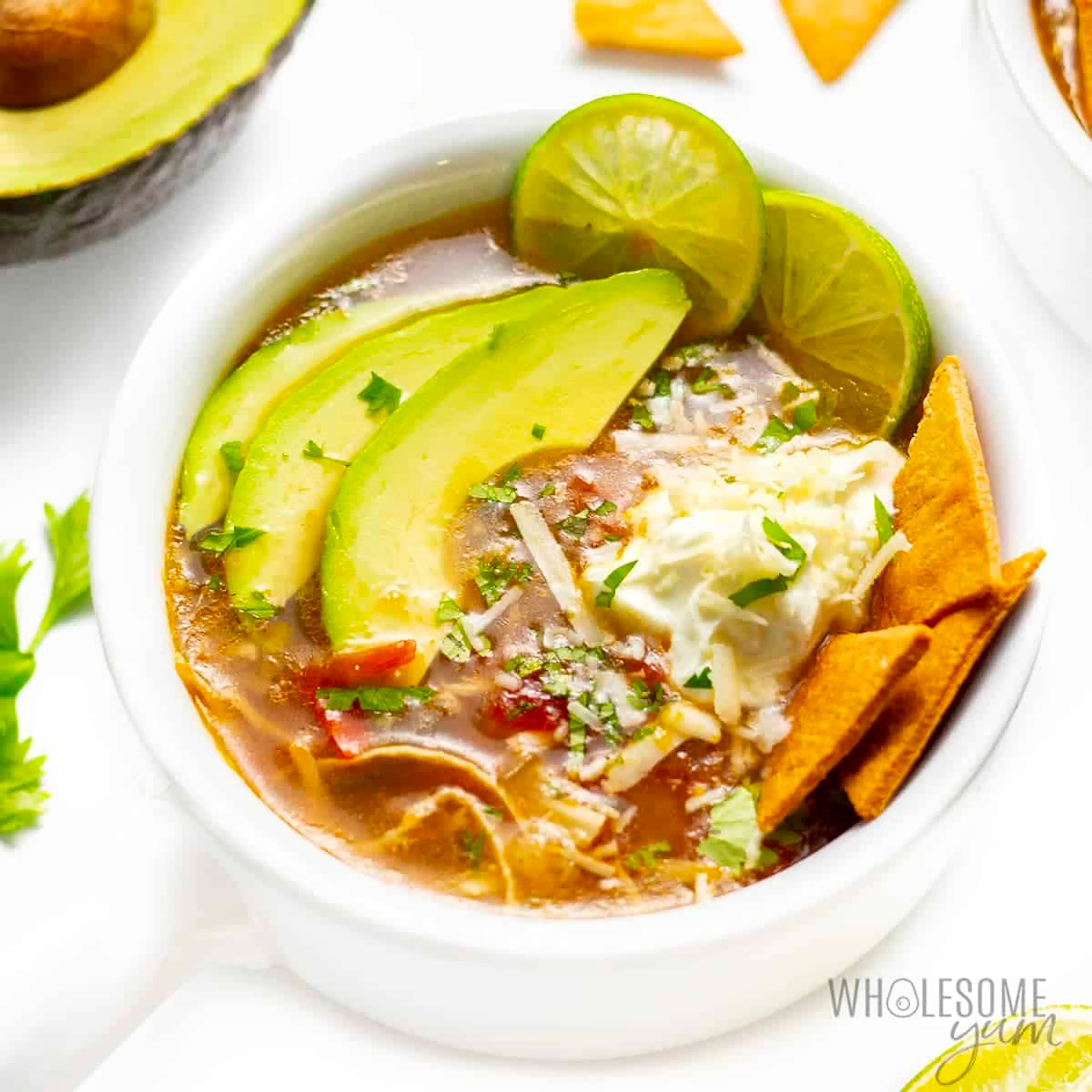 Keto Chicken Tortilla Soup Recipe