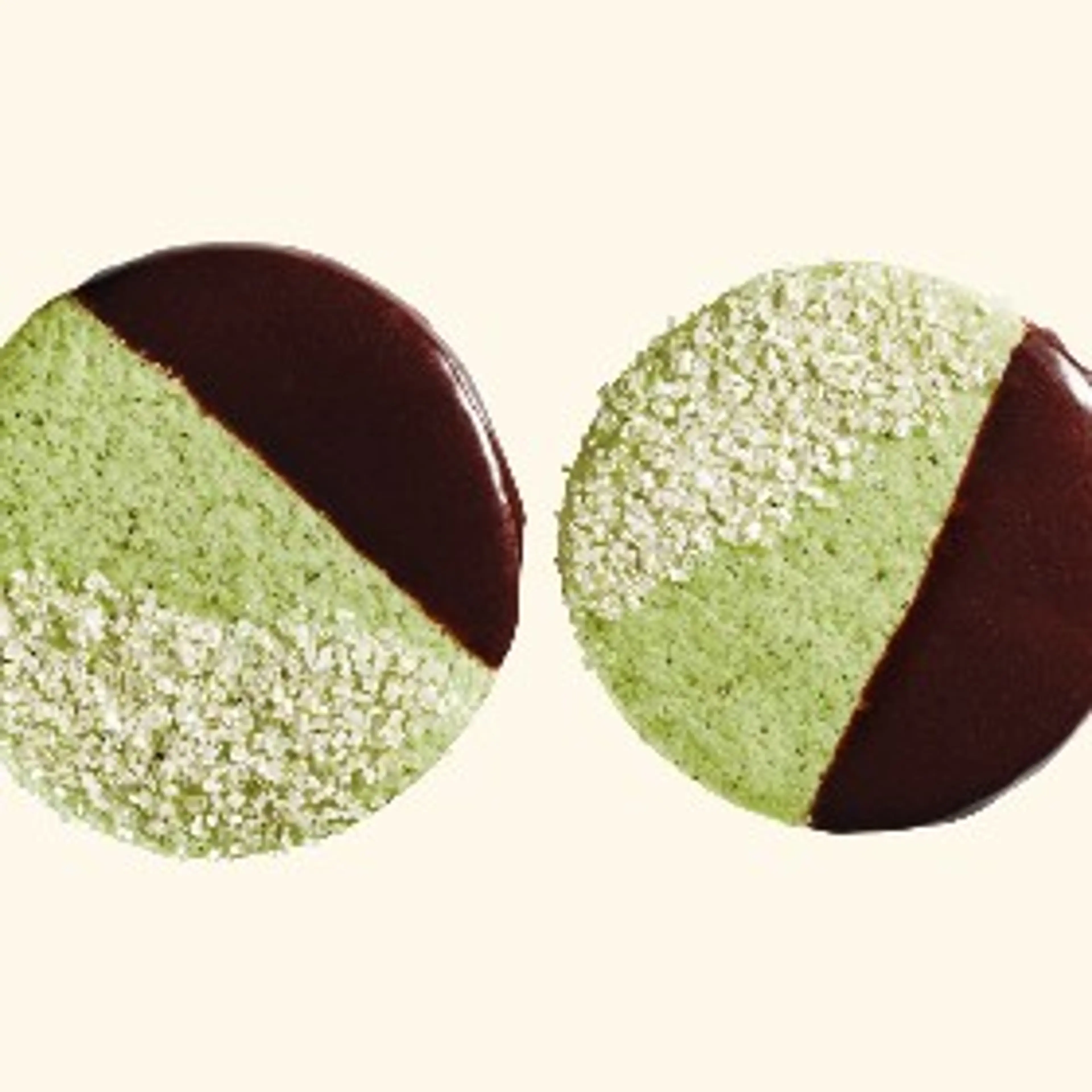 Black-And-White-And-Green Cookies