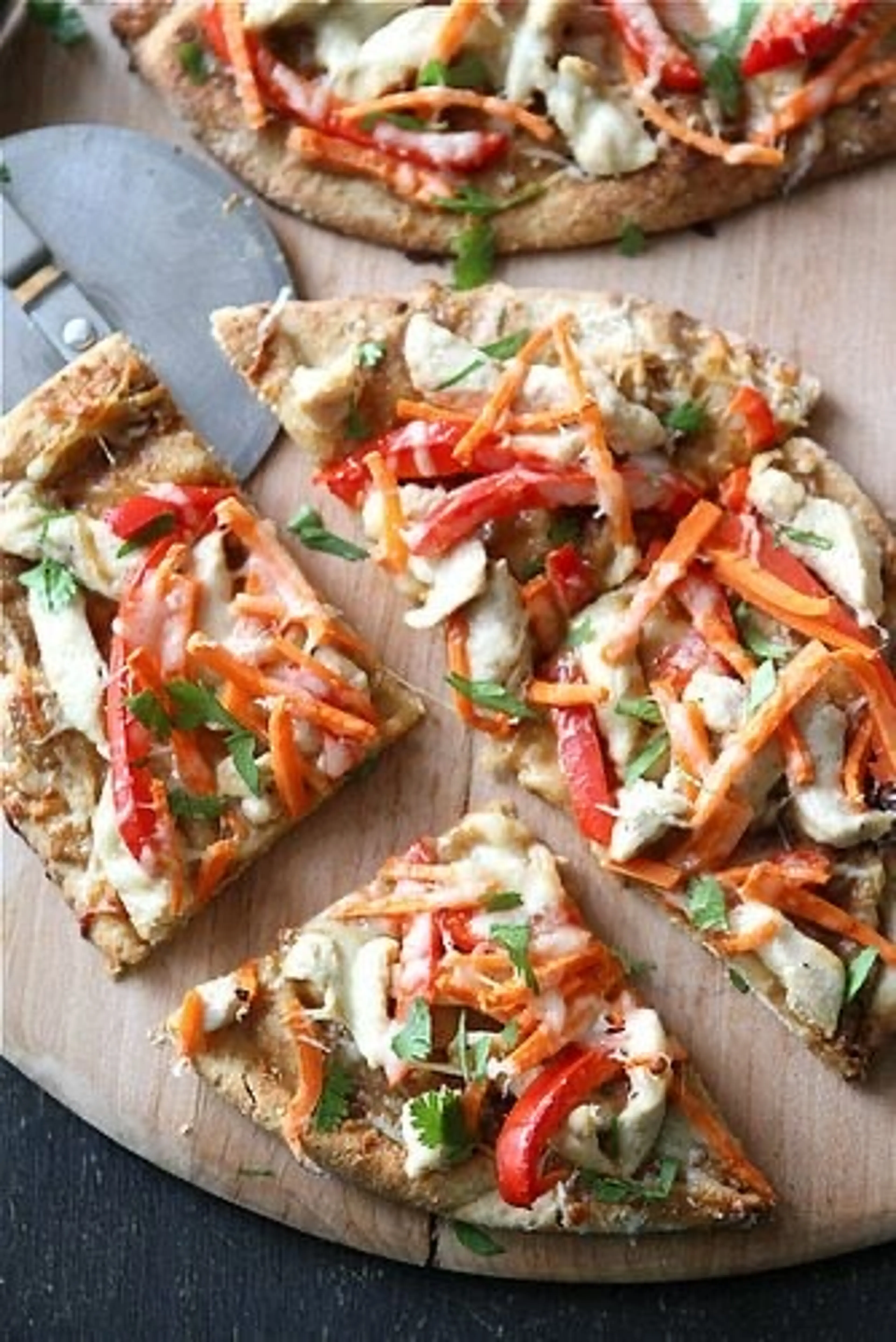 Thai Chicken Naan Pizza Recipe