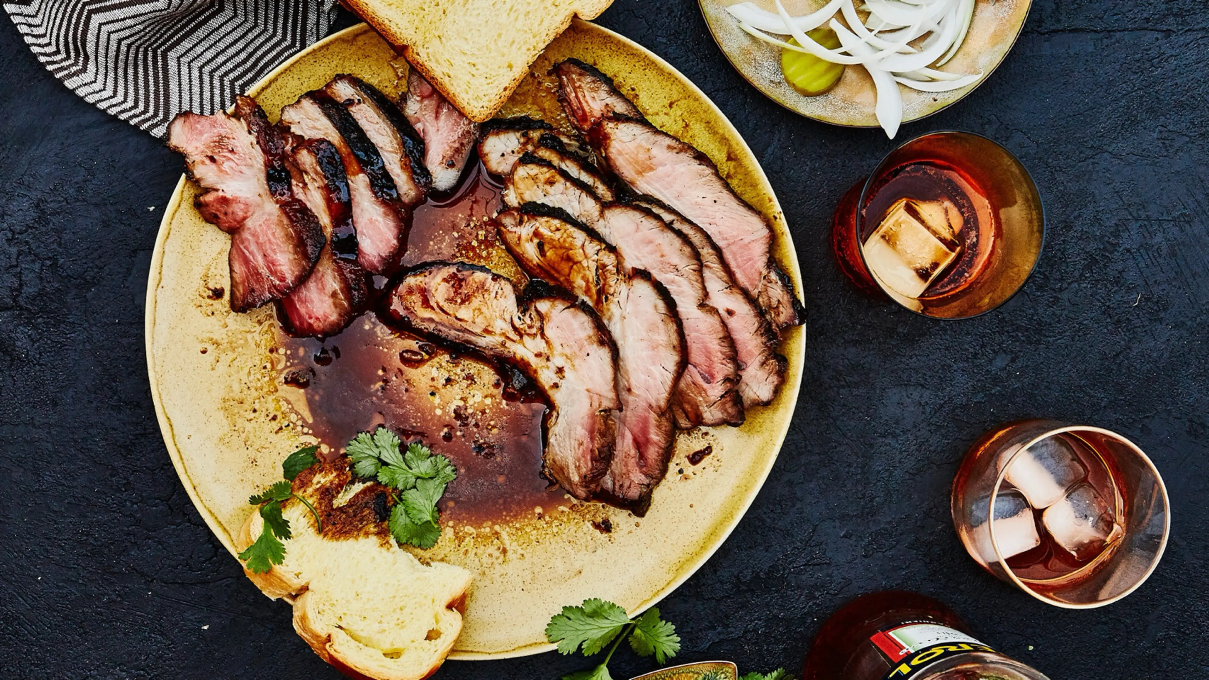 Grilled Pork Shoulder with a Sticky-Sweet Glaze